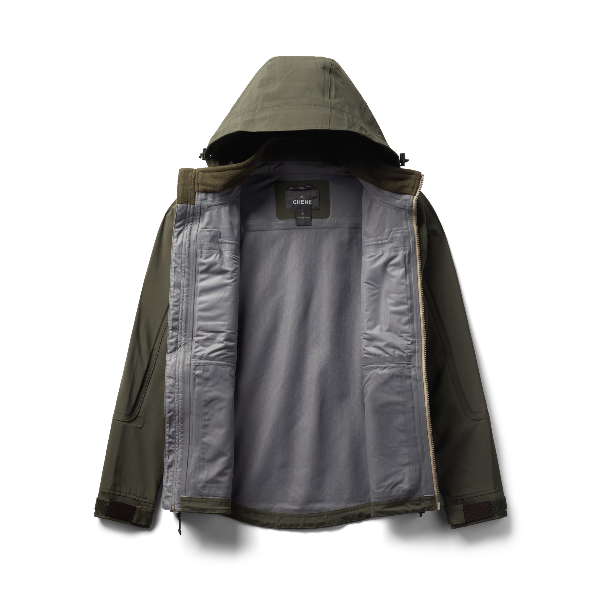 Hydro-Lok Shell Jacket in Cypress, flat lay #cypress
