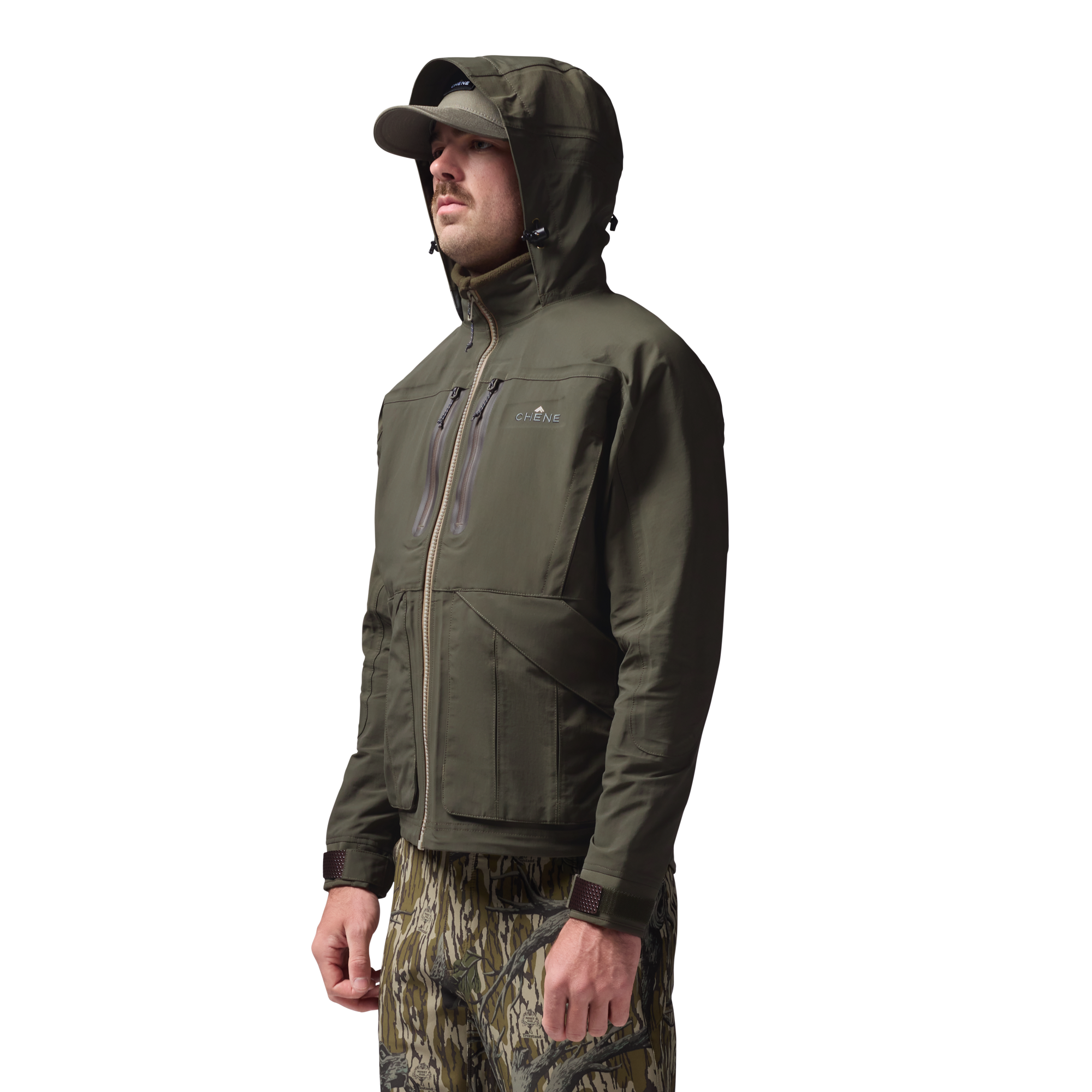 Hydro-Lok Shell Jacket in Cypress, on model #cypress