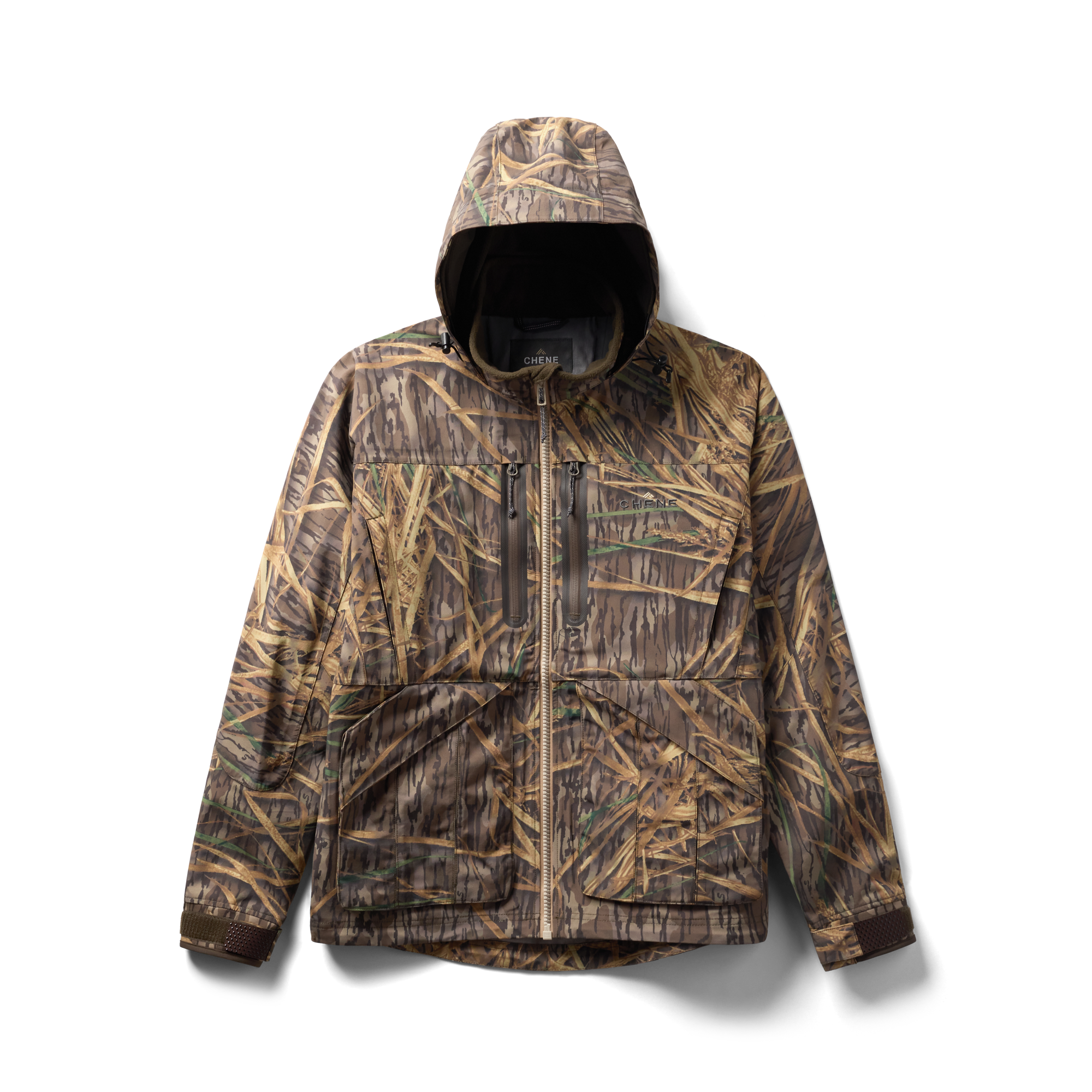 Hydro-Lok Shell Jacket in Mossy Oak Original Shadow Grass, flat lay #mossy_oak_original_shadow_grass