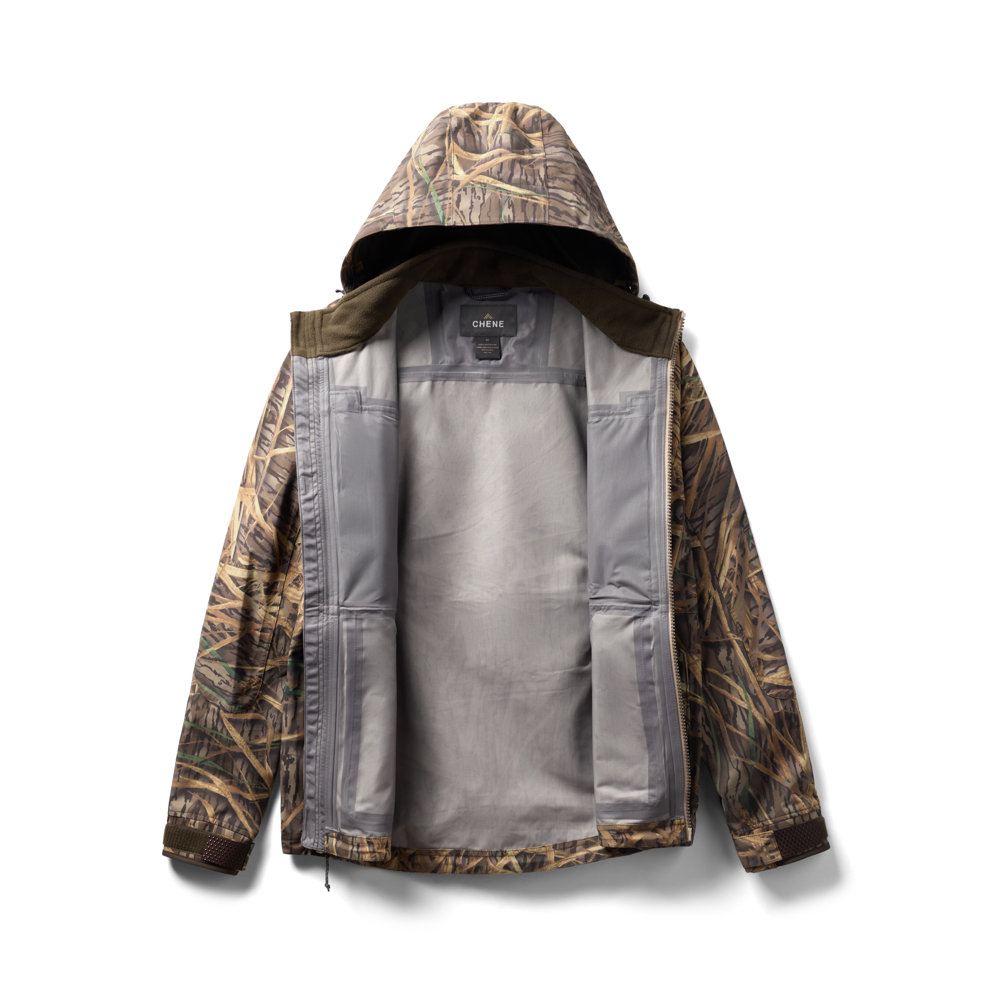 Hydro-Lok Shell Jacket in Mossy Oak Original Shadow Grass, flat lay #mossy_oak_original_shadow_grass
