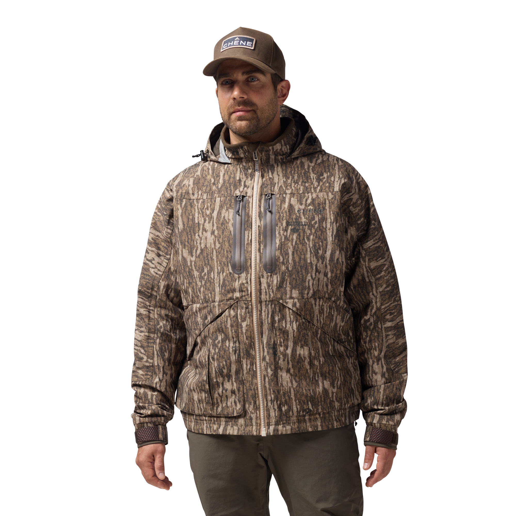 Hydro-Lok Insulated Jacket in Mossy Oak Bottomland, on model #mossy_oak_bottomland