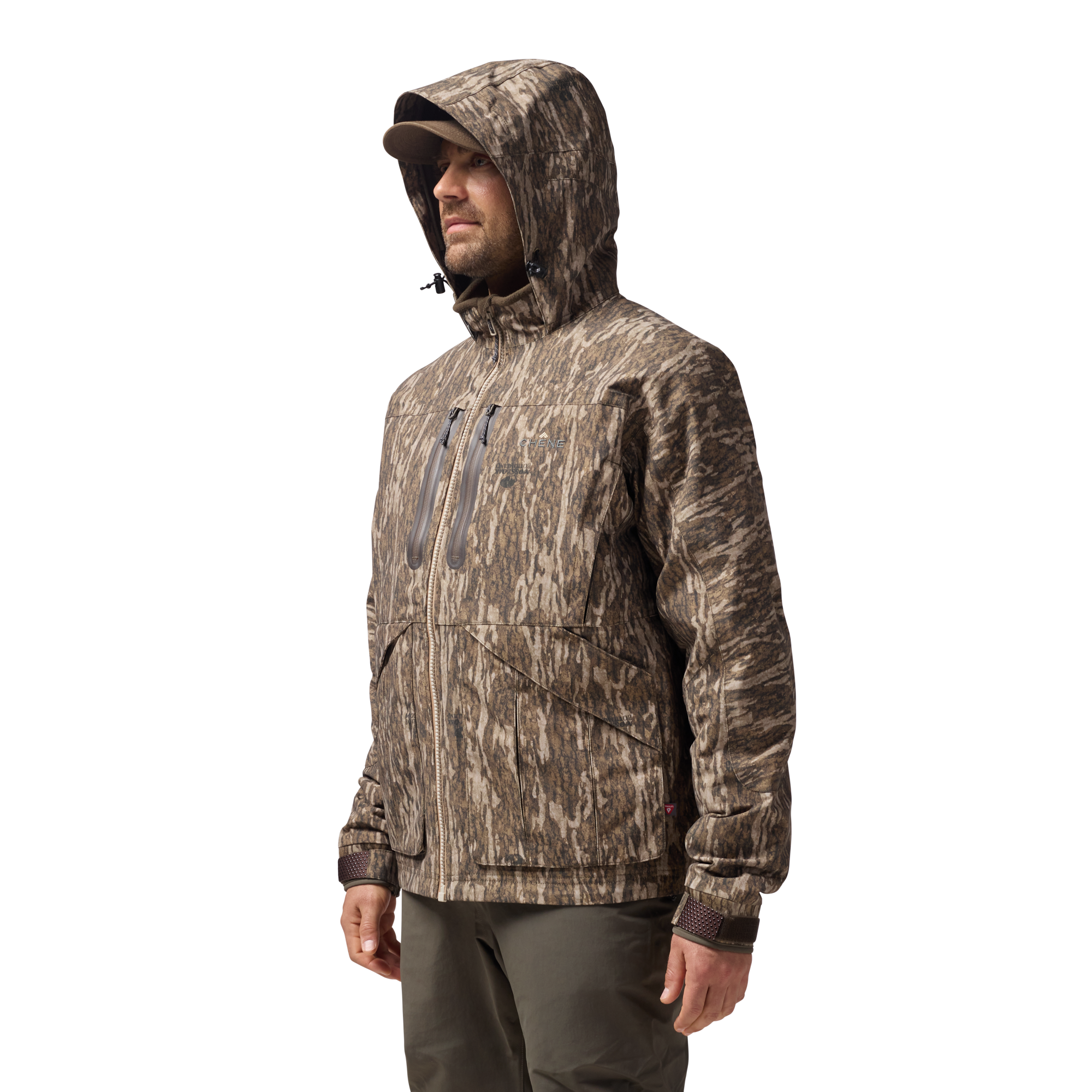 Hydro-Lok Insulated Jacket in Mossy Oak Bottomland, on model #mossy_oak_bottomland