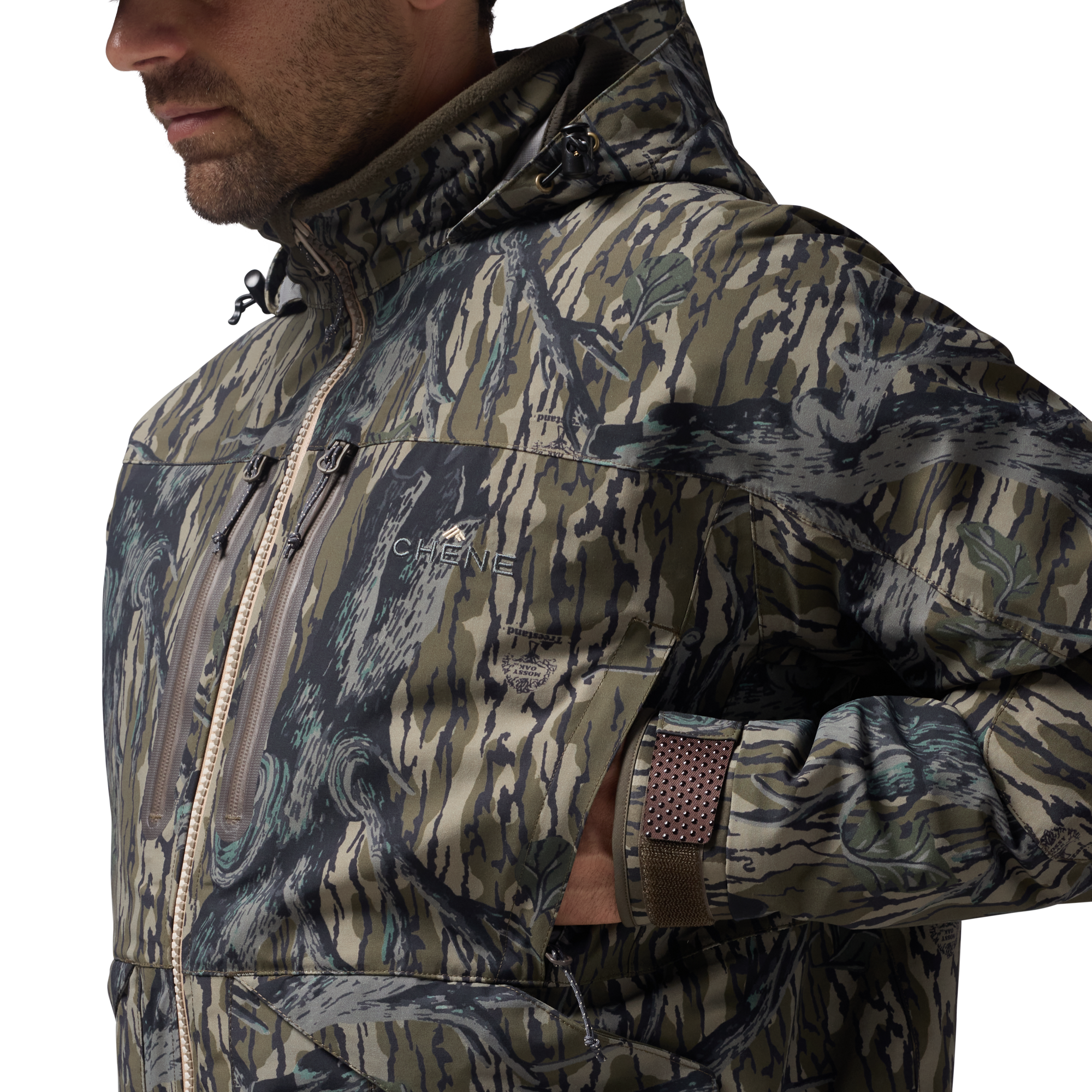 Hydro-Lok Insulated Jacket in Mossy Oak Original Treestand, on model #mossy_oak_original_treestand
