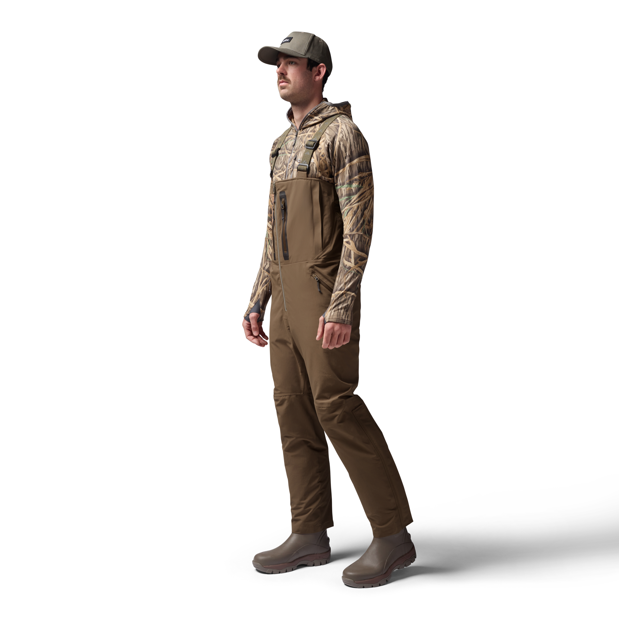 Hydro-Lok Field Bib in Field Tan, on model #field_tan