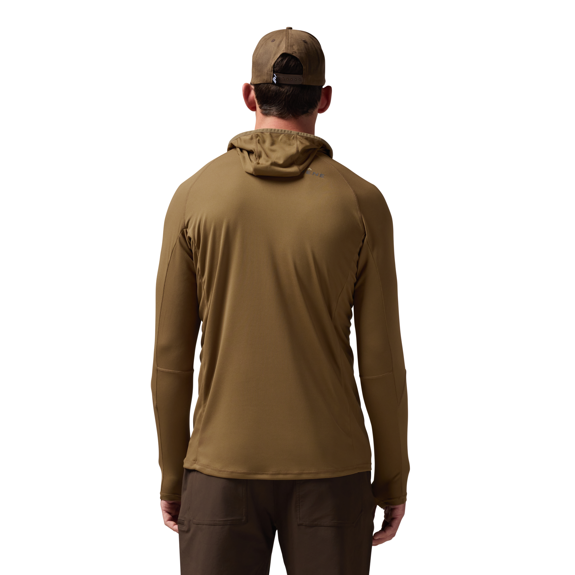 Vale 105 Synthetic Hoodie in Field Khaki, on model #field_khaki