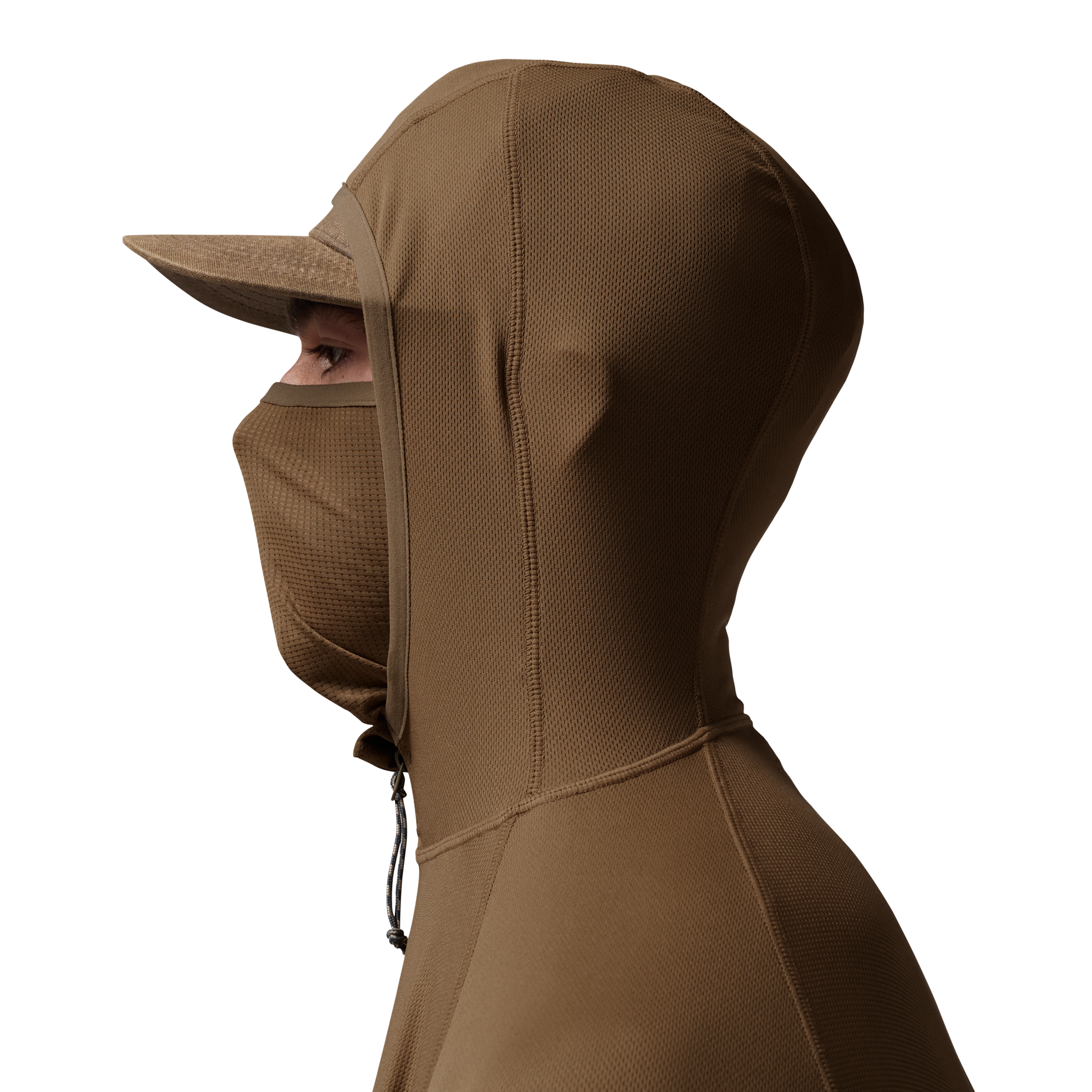 Vale 105 Synthetic Hoodie in Field Khaki, on model #field_khaki
