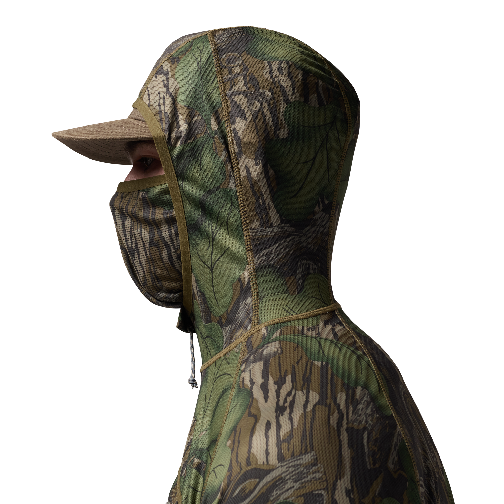 Vale 105 Synthetic Hoodie in Mossy Oak Full Foliage, on model #mossy_oak_full_foliage