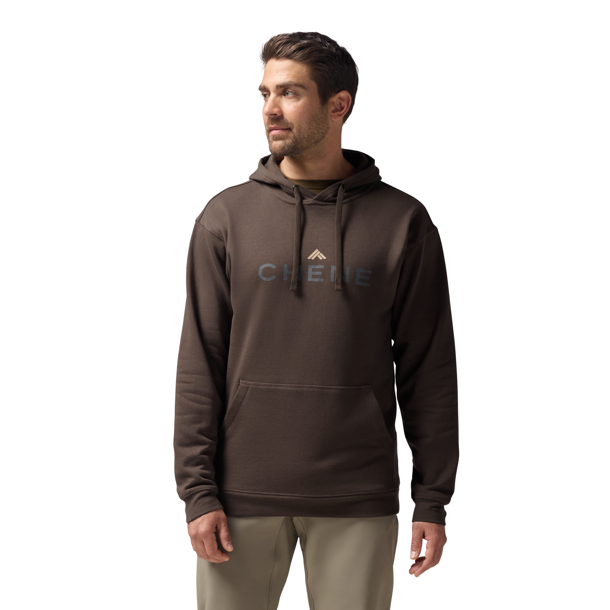 Leisure Hoodie in Heather Brown, on model #heather_brown