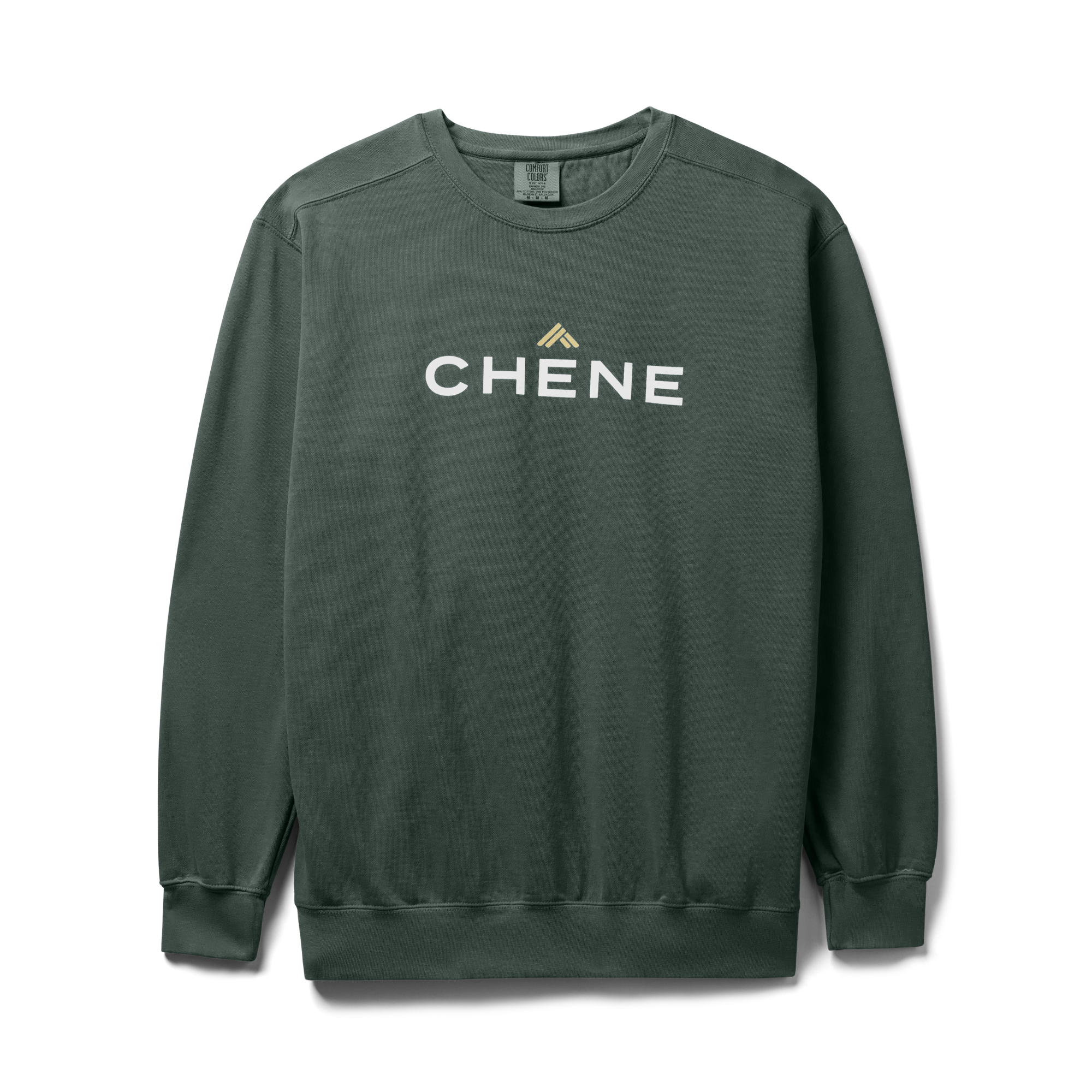 Comfort Colors Sweatshirt in Blue Spruce, flat lay #blue_spruce