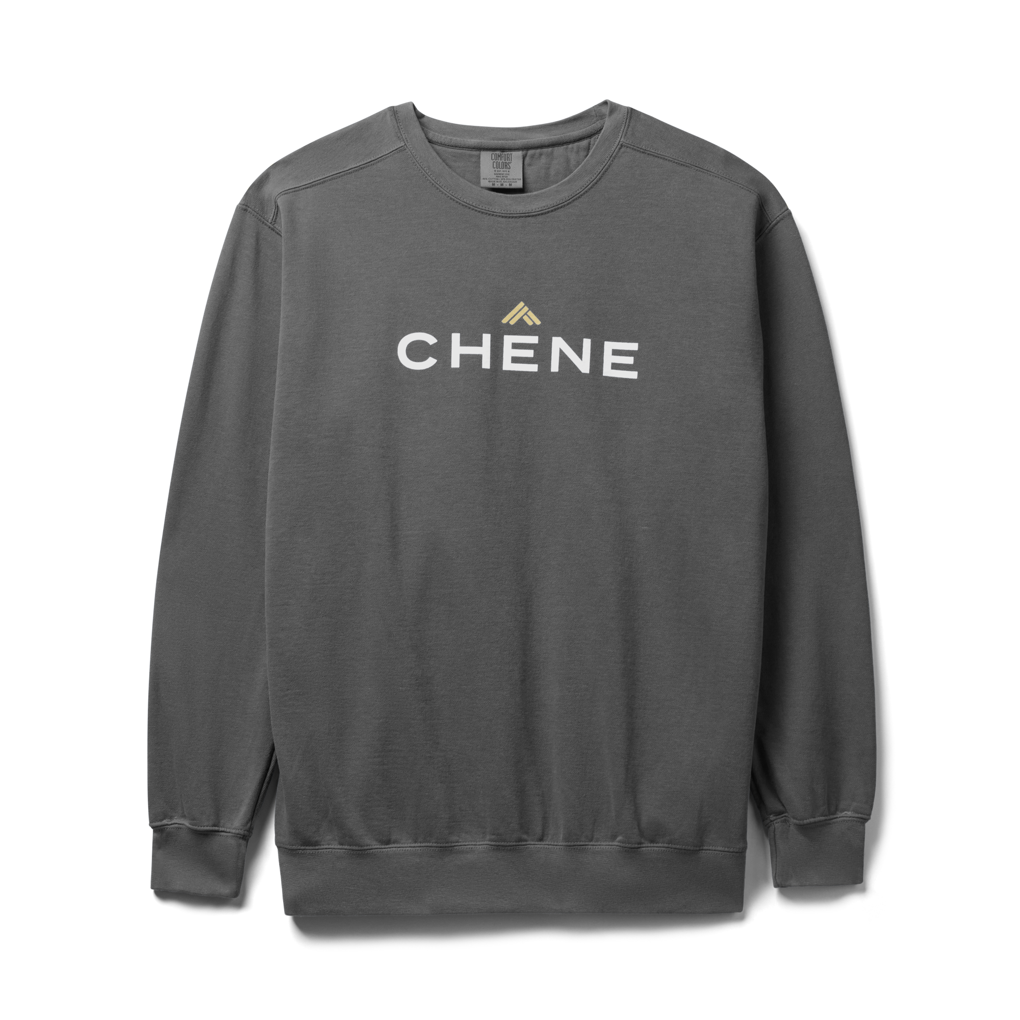 Comfort Colors Sweatshirt in Pepper, flat lay #pepper