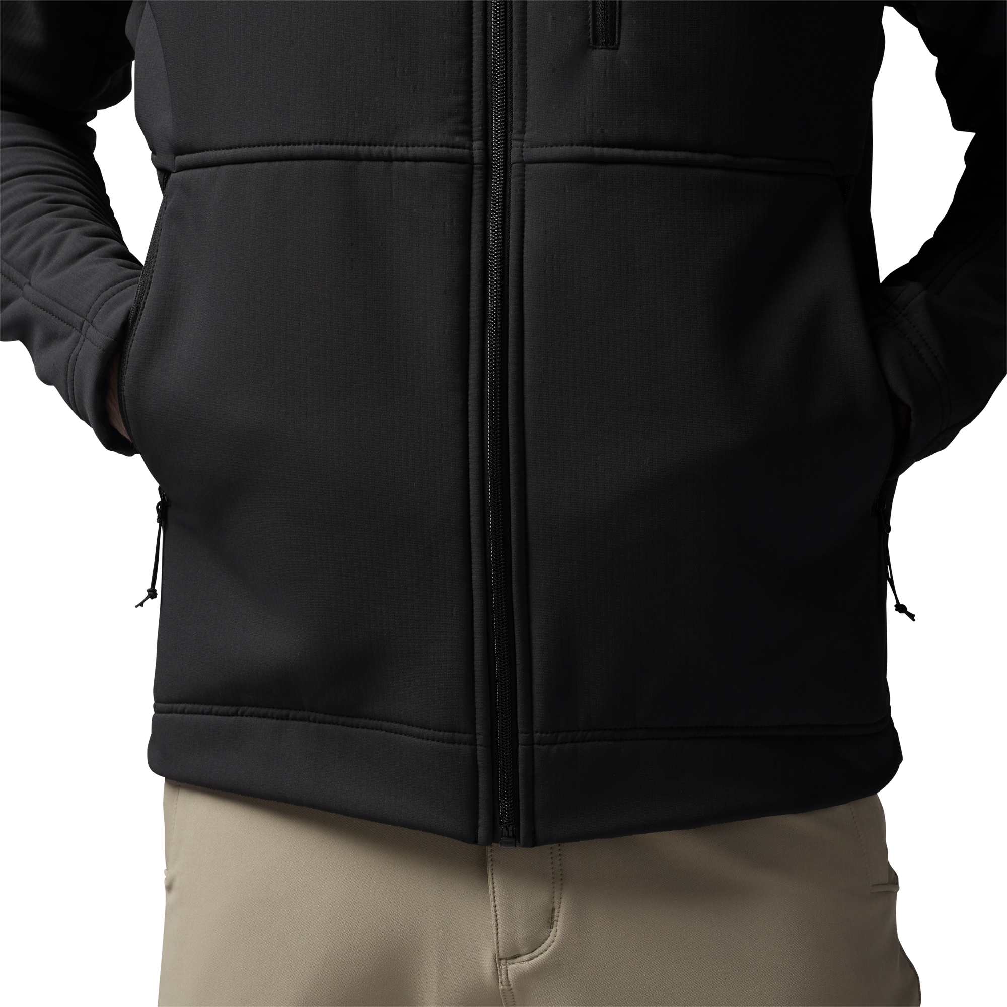 Forty Series Hooded Jacket in Black, on model #black