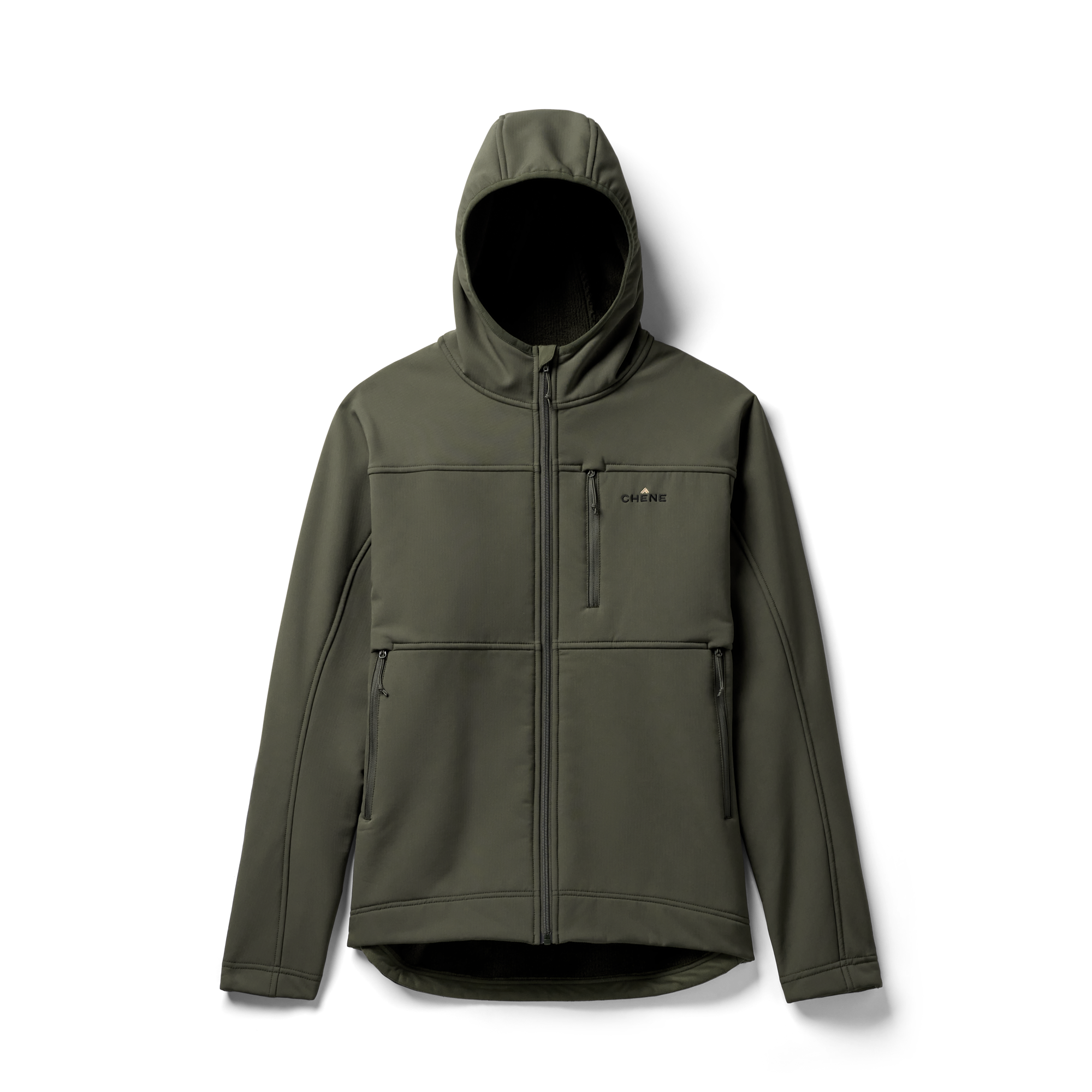 Forty Series Hooded Jacket in Cypress, flat lay #cypress