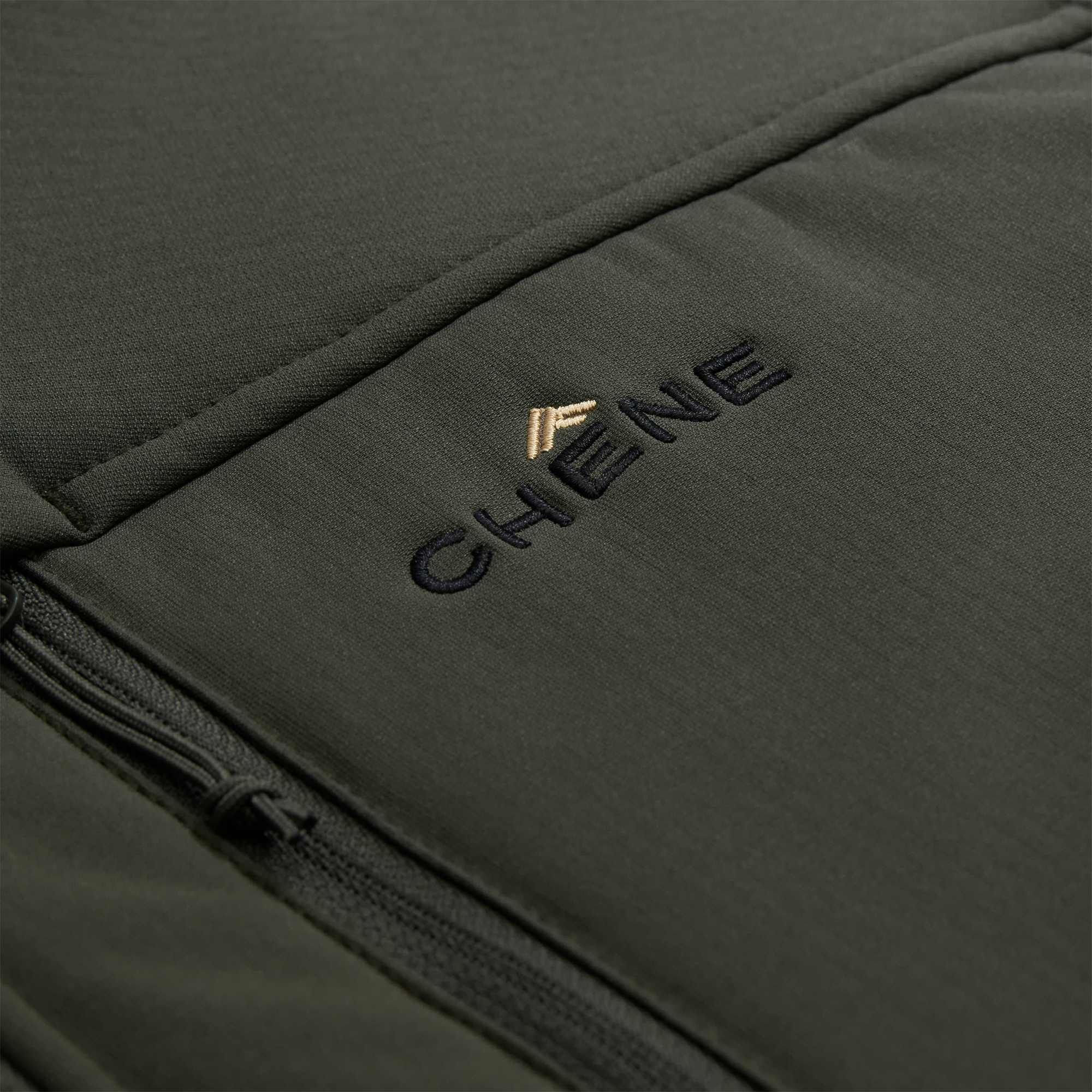 Forty Series Hooded Jacket in Cypress, fabric detail #cypress
