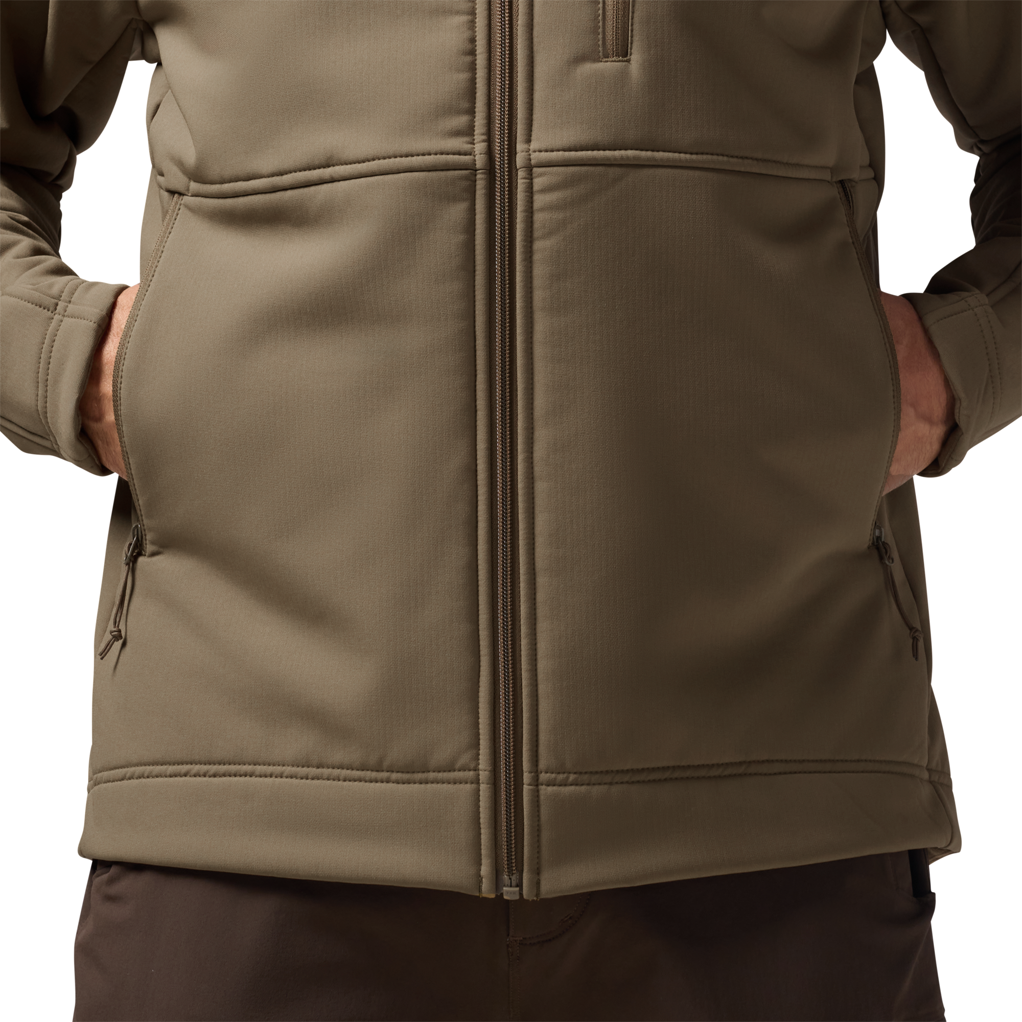 Forty Series Hooded Jacket in Field Khaki, on model #field_khaki