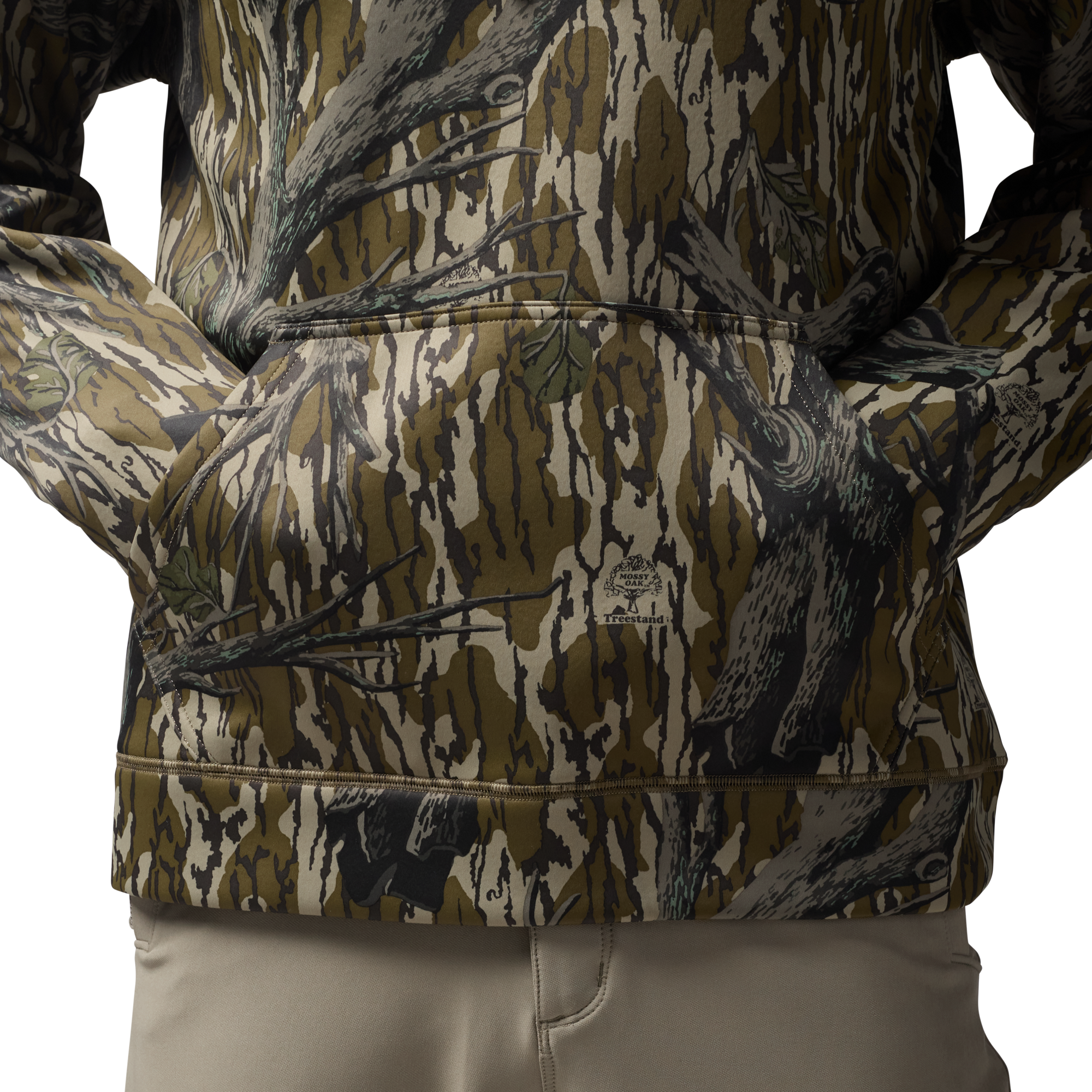 Crossover Hoodie in Mossy Oak Original Treestand, on model #mossy_oak_original_treestand