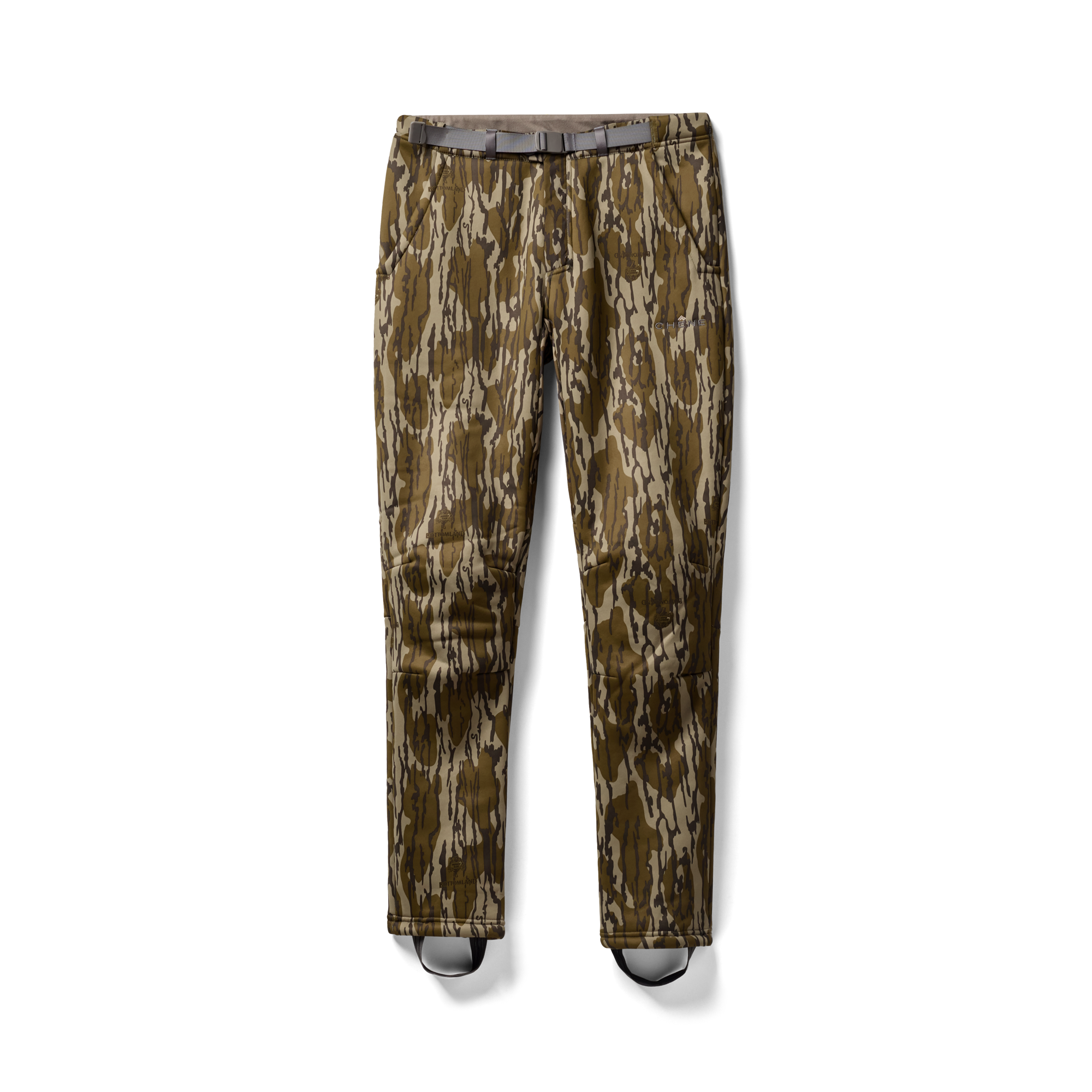Sherpa Fleece Wader Pant in Mossy Oak Original Bottomland, flat lay #mossy_oak_original_bottomland