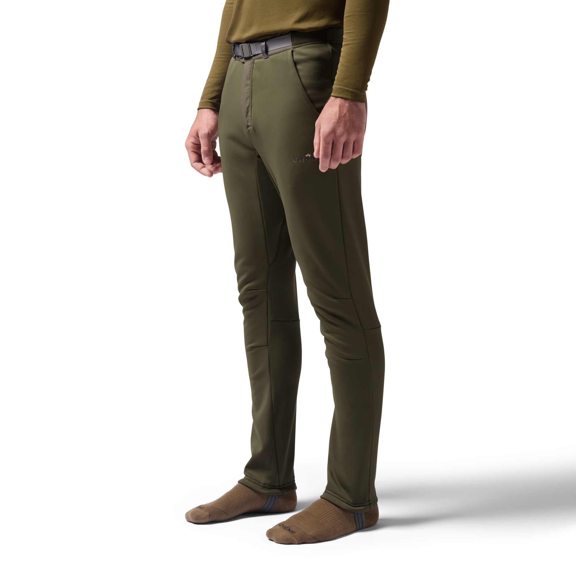 Lightweight Wader Pant in Olive, on model #olive