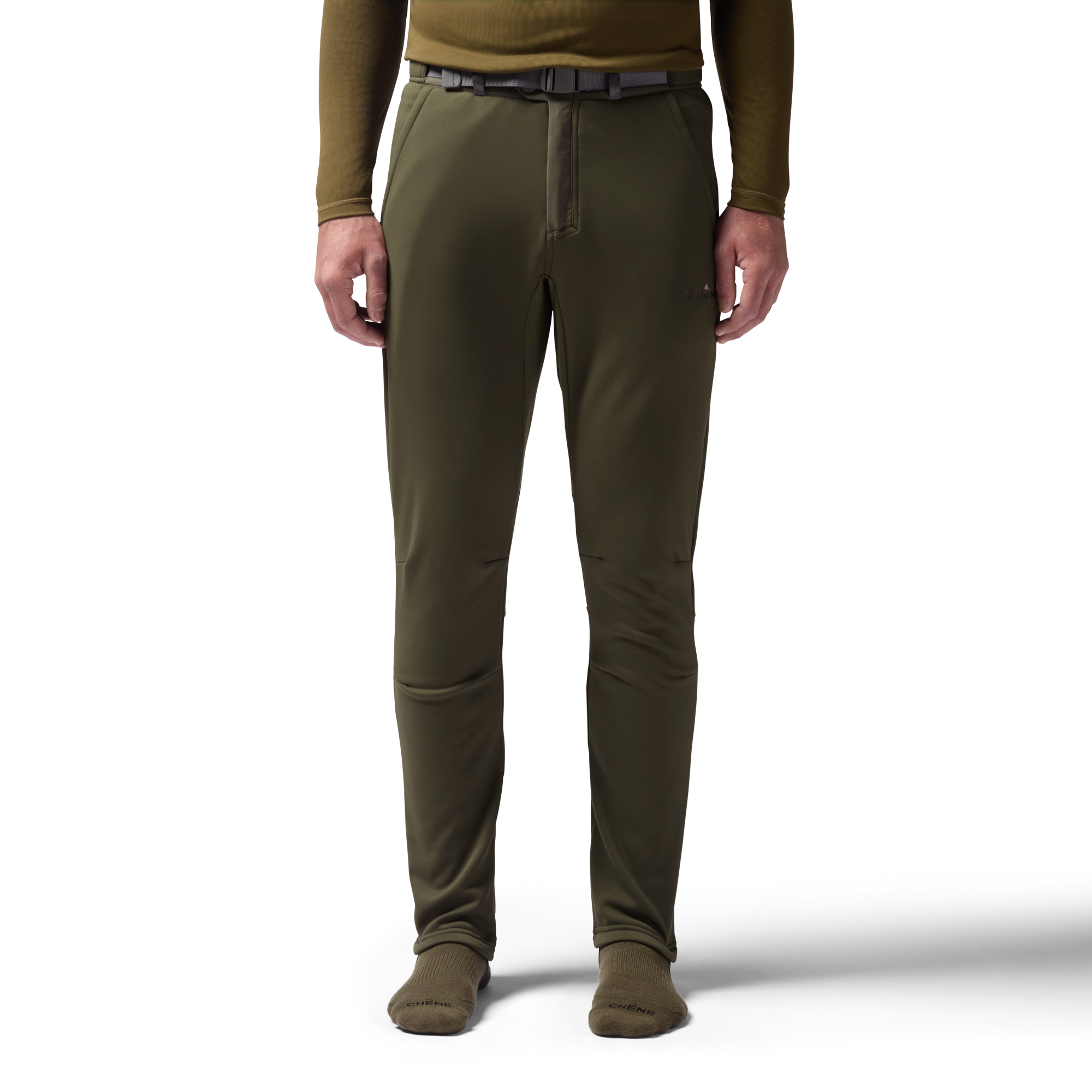 Lightweight Wader Pant in Olive, on model #olive