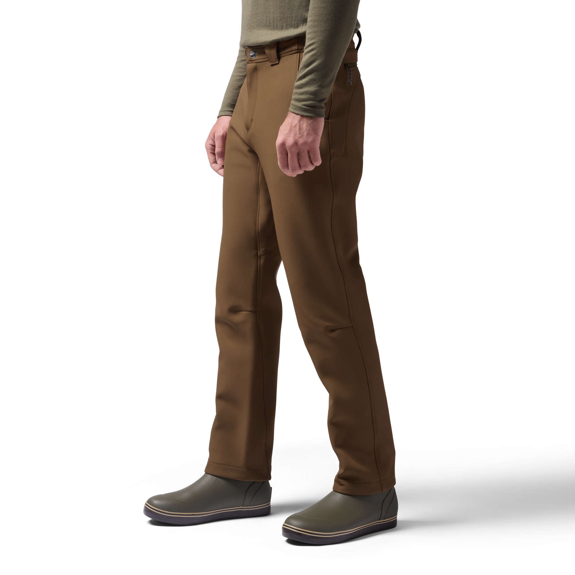 Bonded Fleece Field Pant in Field Tan, on model #field_tan