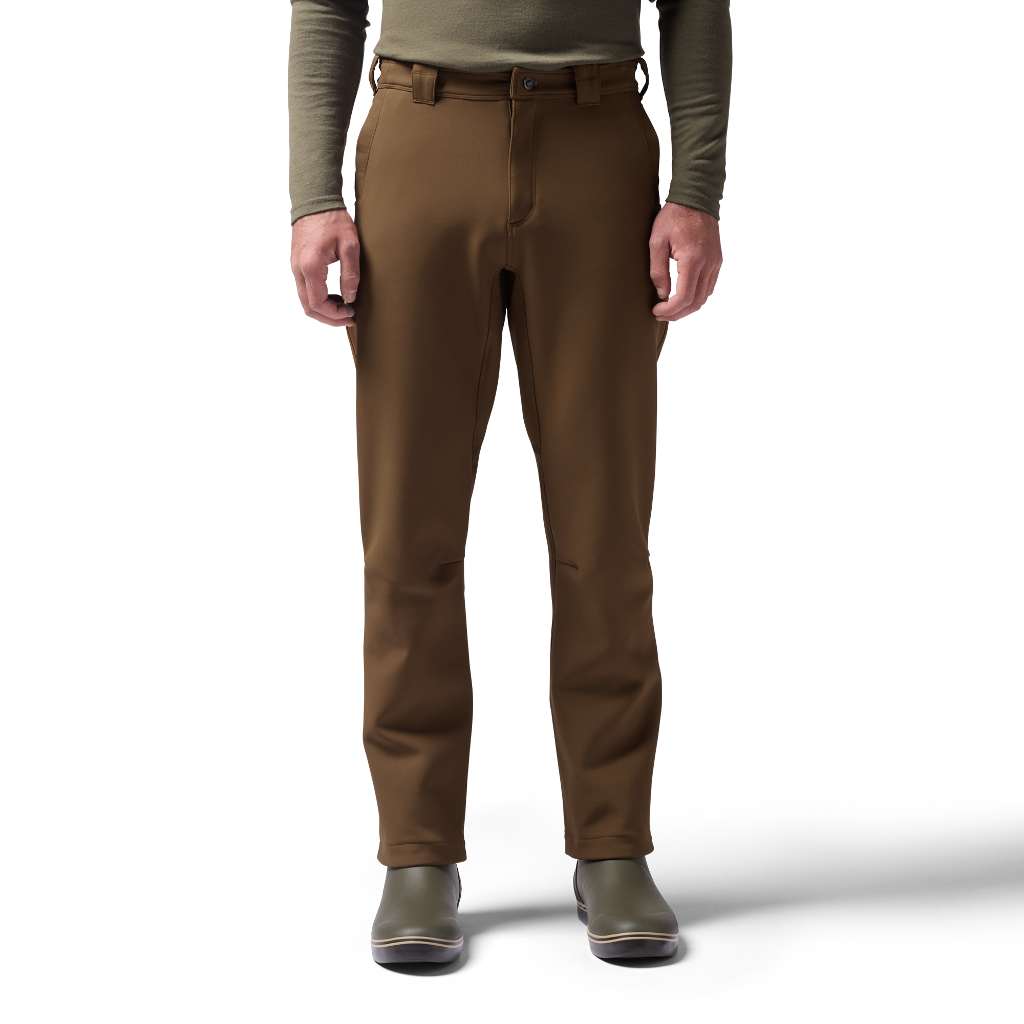 Bonded Fleece Field Pant in Field Tan, on model #field_tan