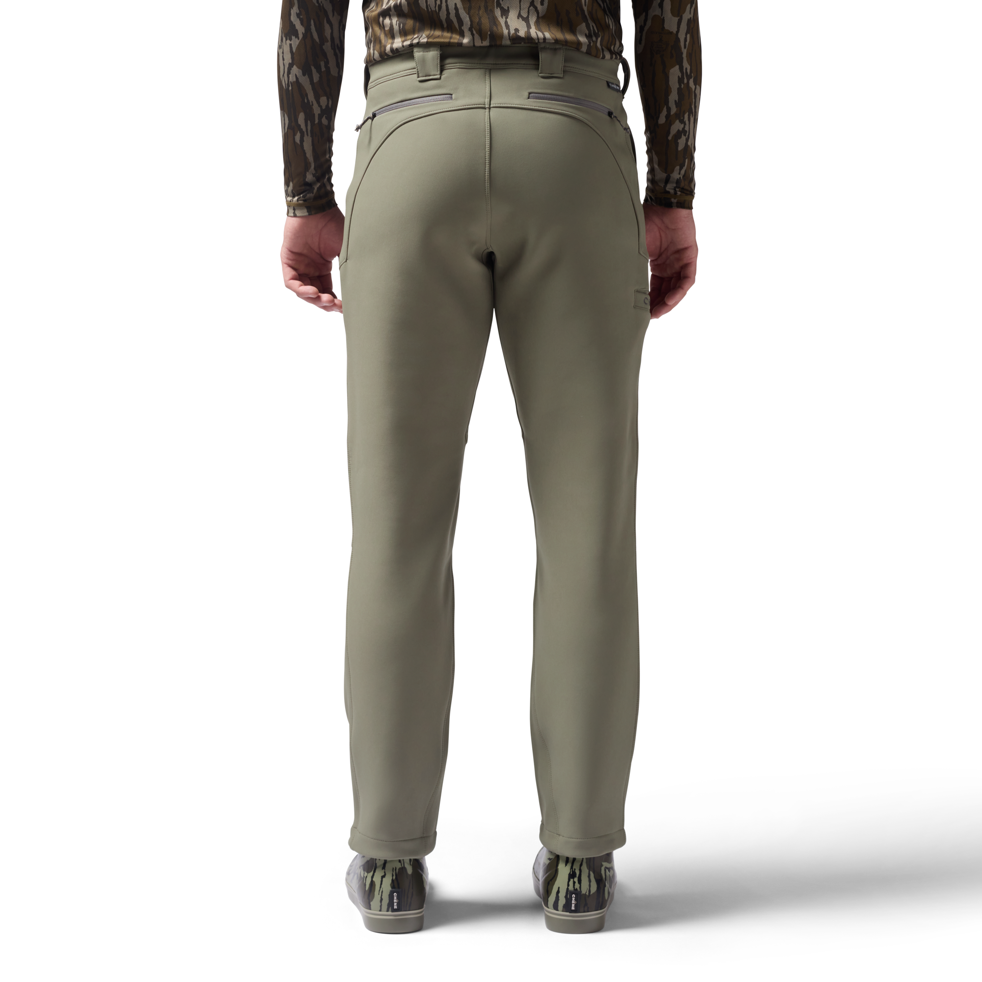 Bonded Fleece Field Pant in Sage, on model #sage