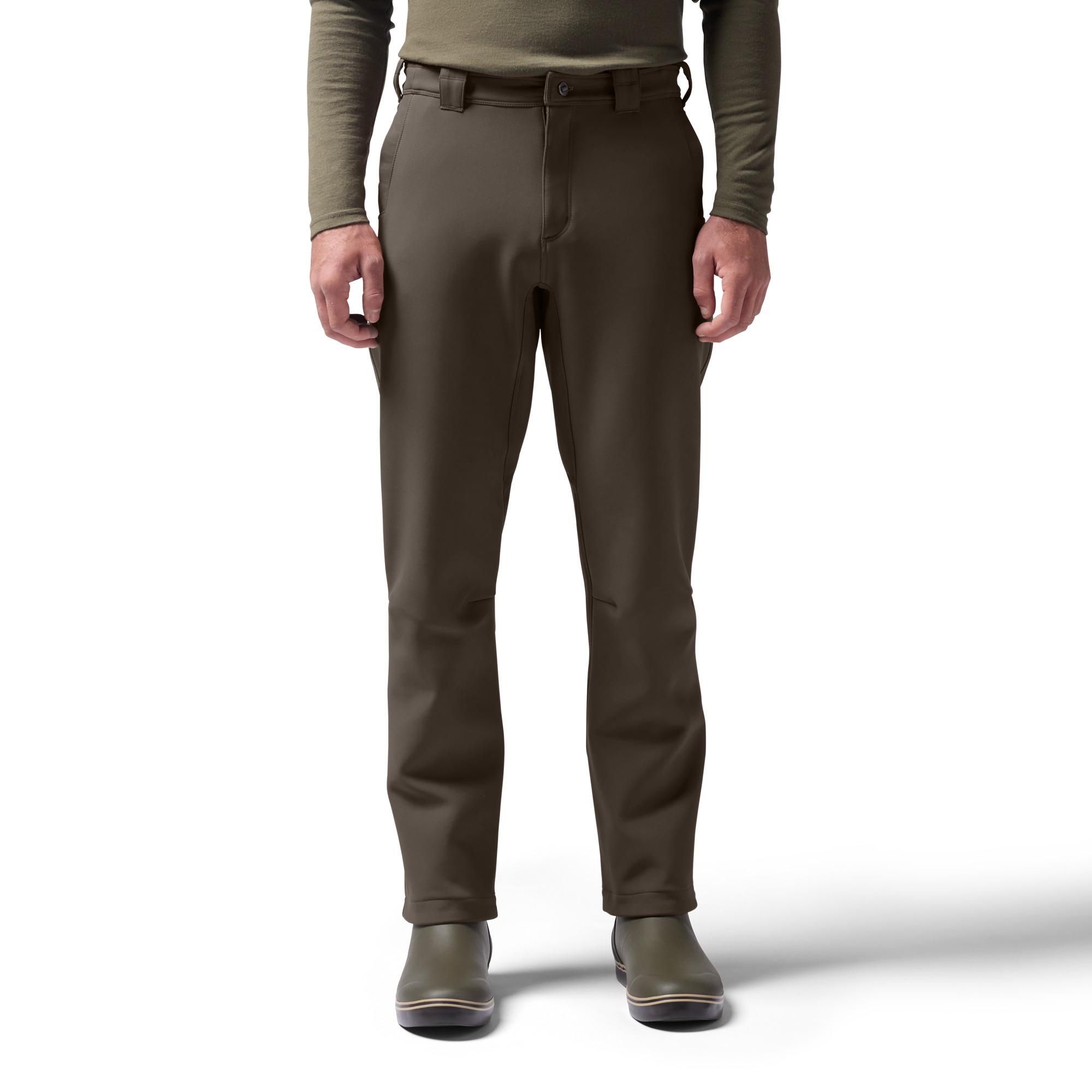 Bonded Fleece Field Pant in Tarmac, on model #tarmac