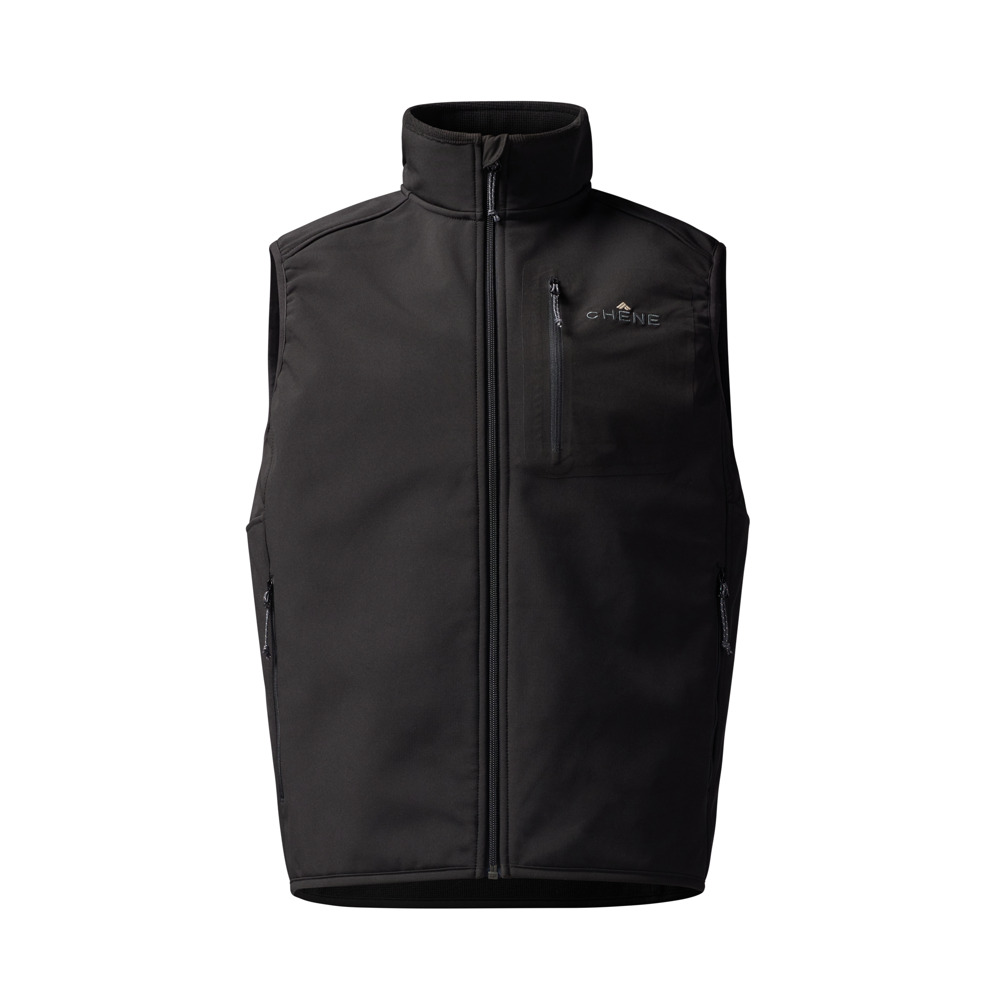 Scout Vest in Black, front view #black