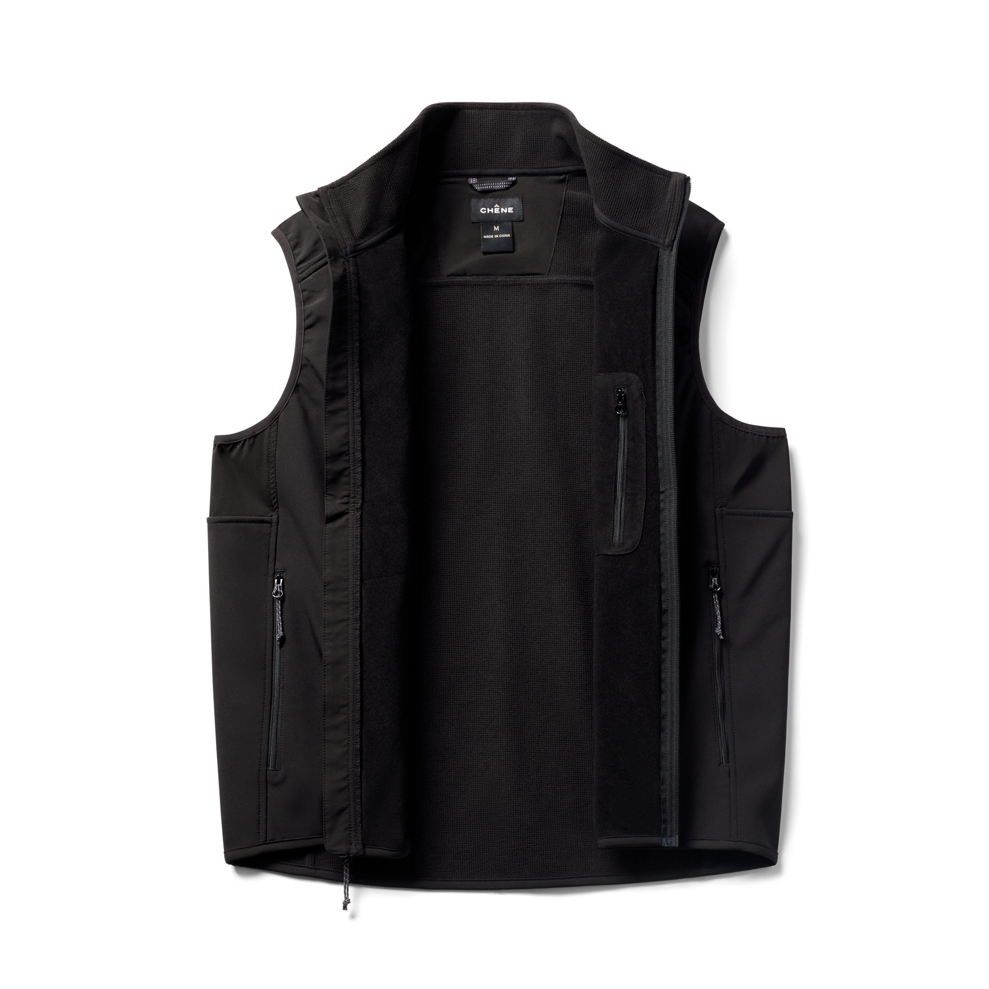 Scout Vest in Black, flat lay #black