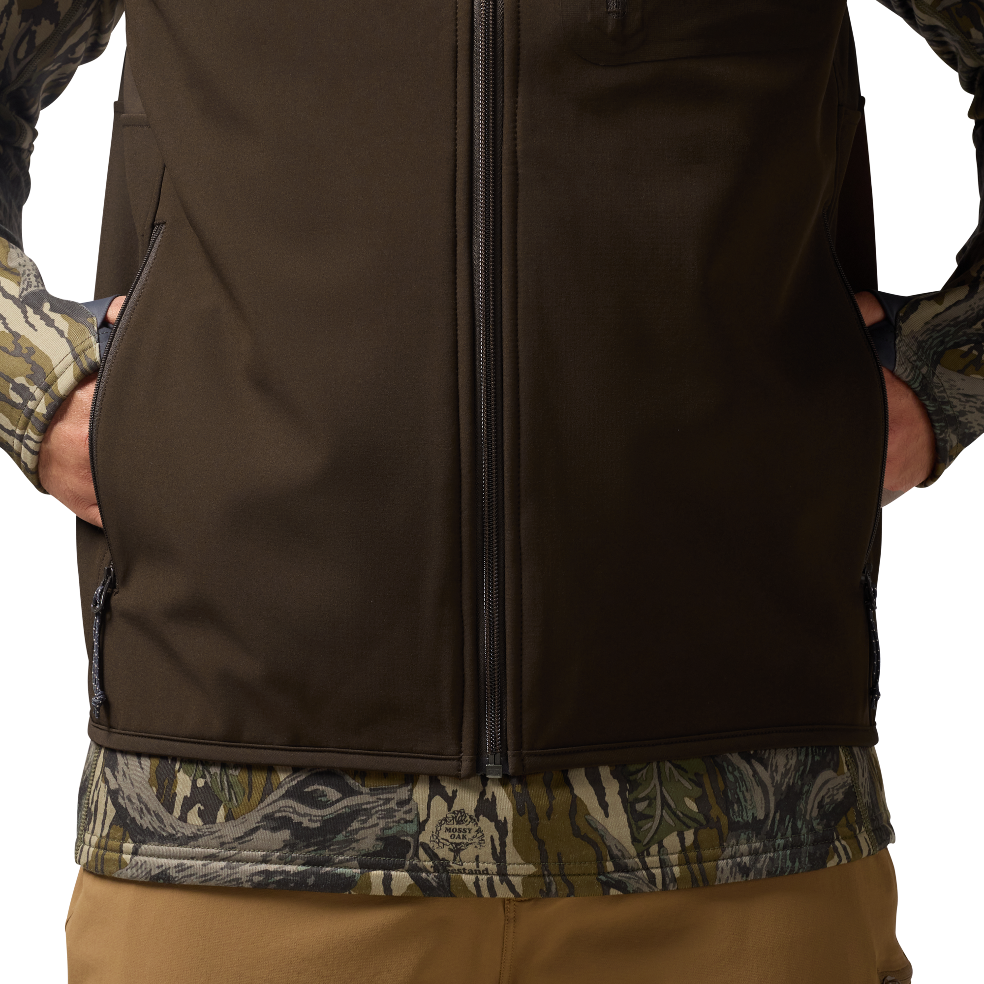 Scout Vest in Brown, on model #brown
