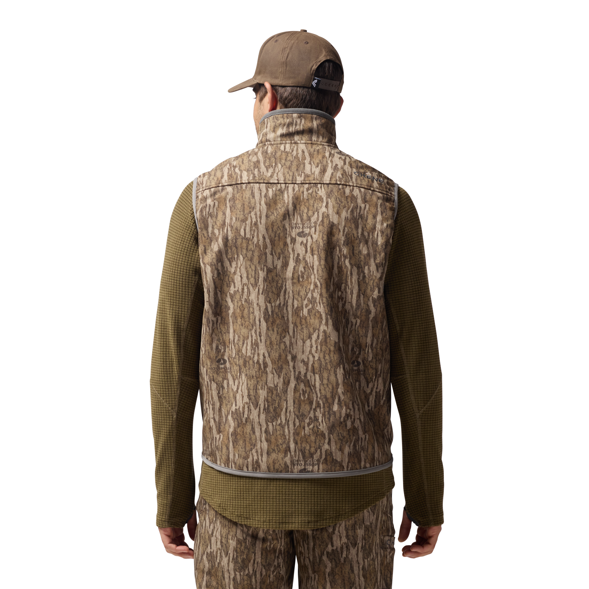Scout Vest in Mossy Oak Bottomland, on model #mossy_oak_bottomland