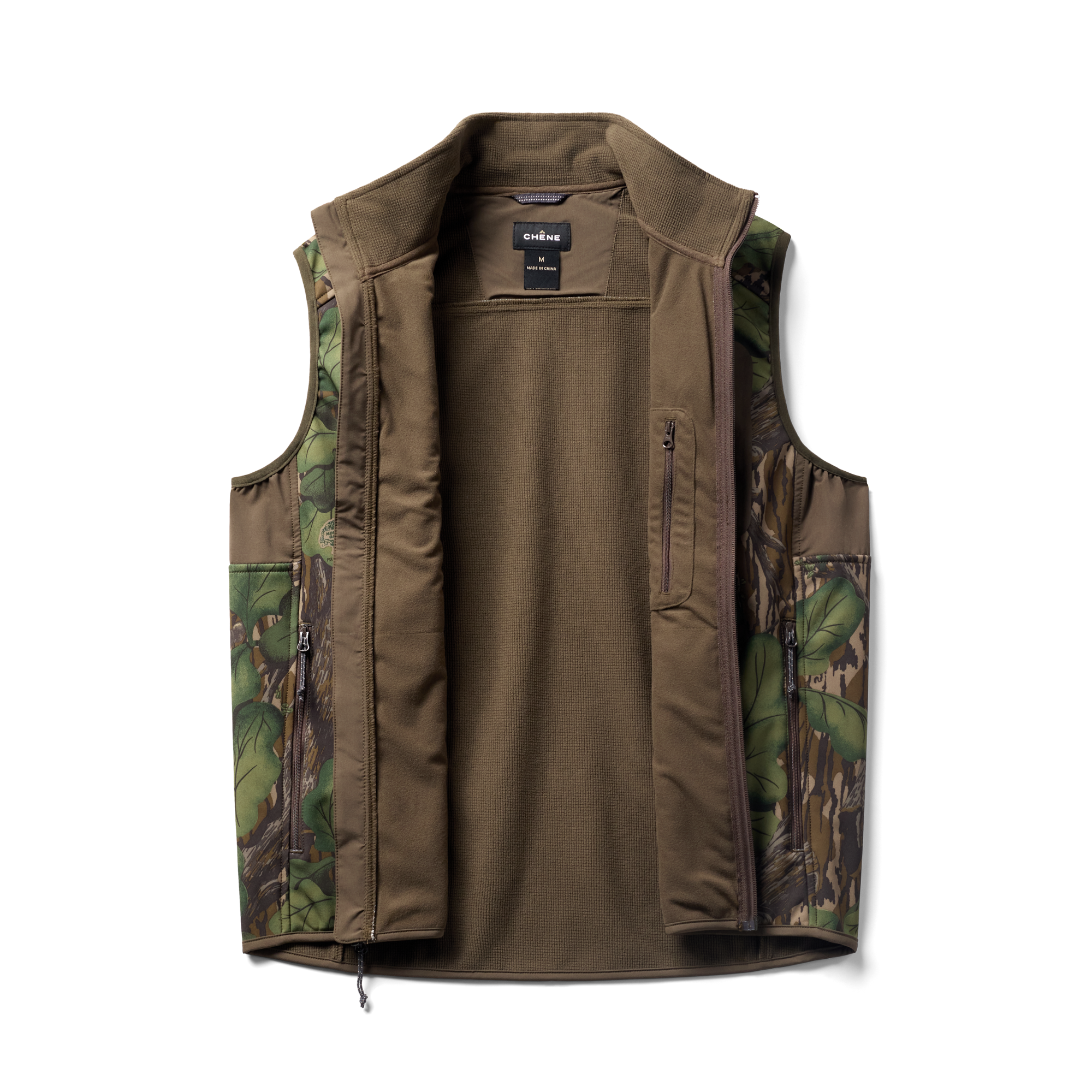Scout Vest in Mossy Oak Full Foliage, flat lay #mossy_oak_full_foliage