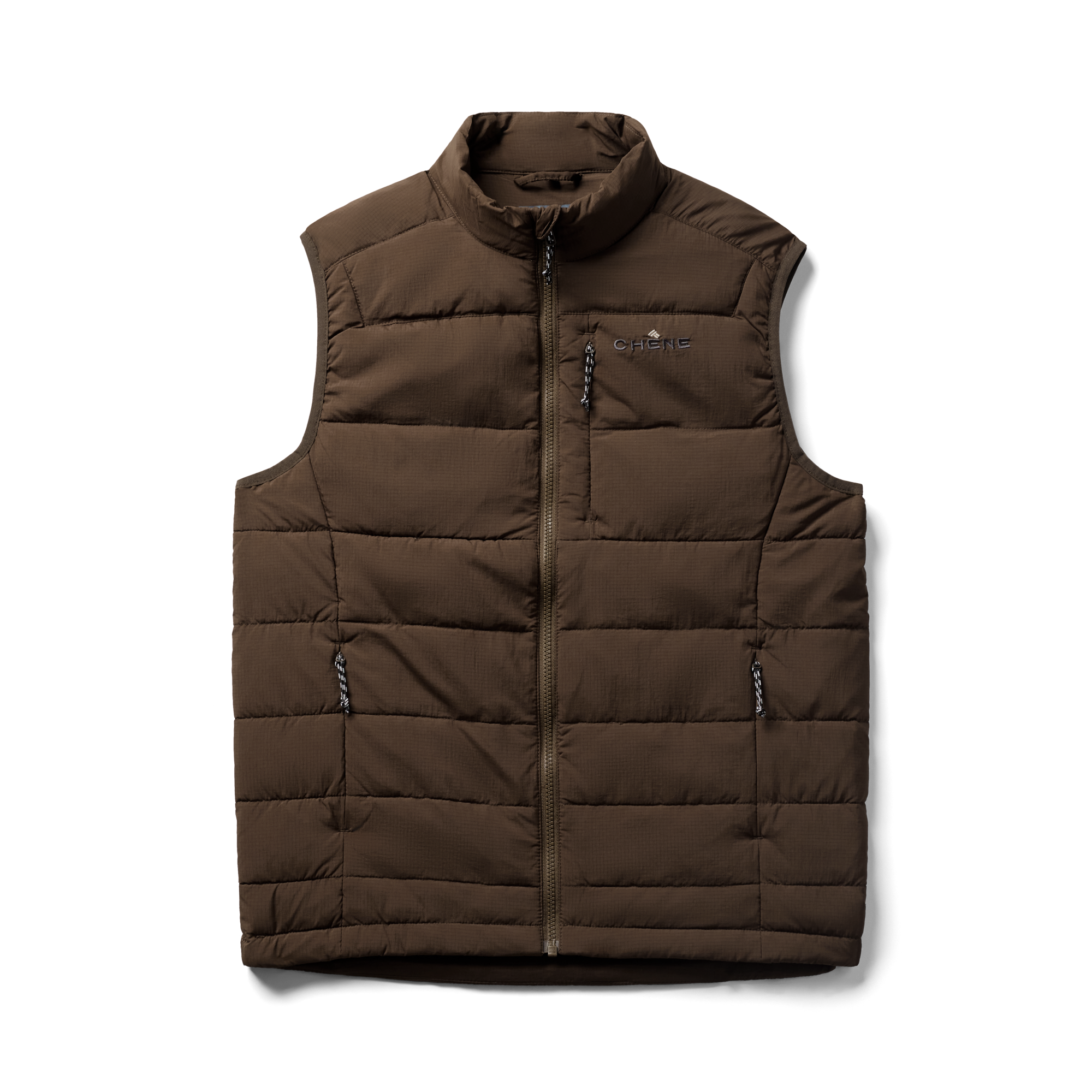 Flyweigh Vest in Brown, flat lay #brown