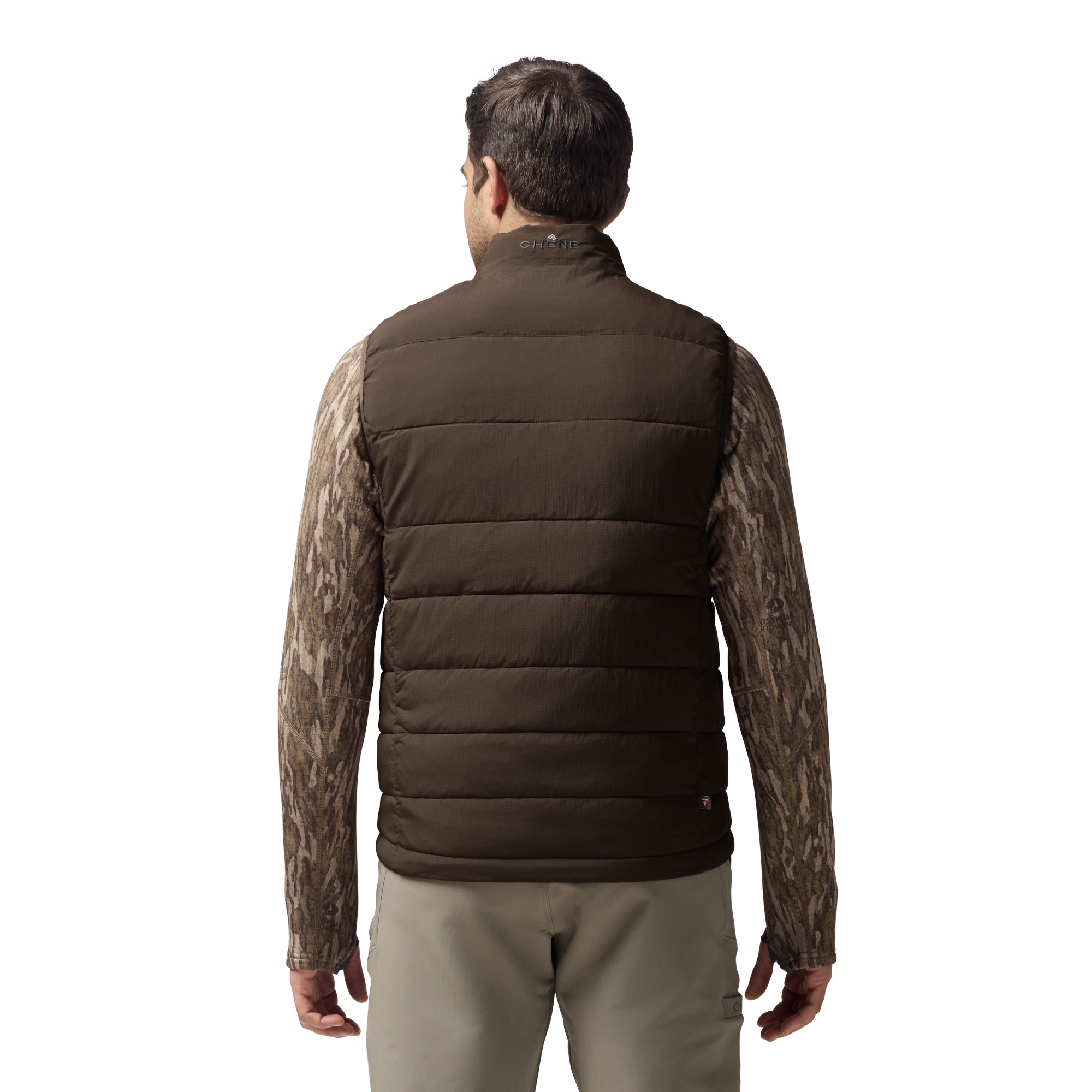 Flyweigh Vest in Brown, on model #brown