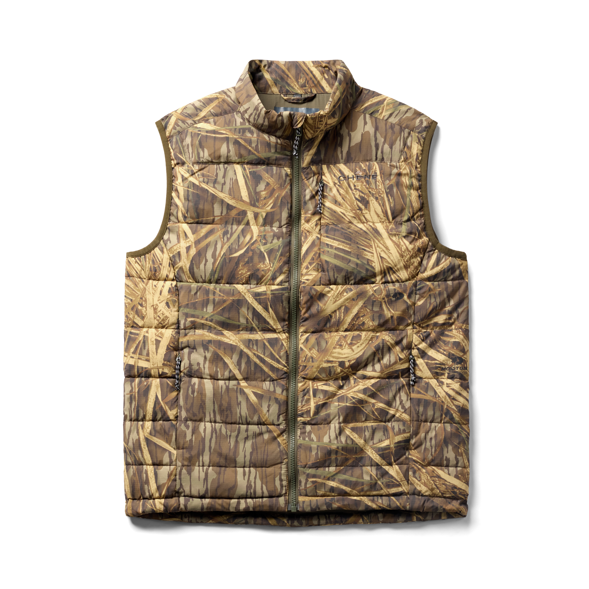 Flyweigh Vest in Mossy Oak Original Shadow Grass, flat lay #mossy_oak_original_shadow_grass