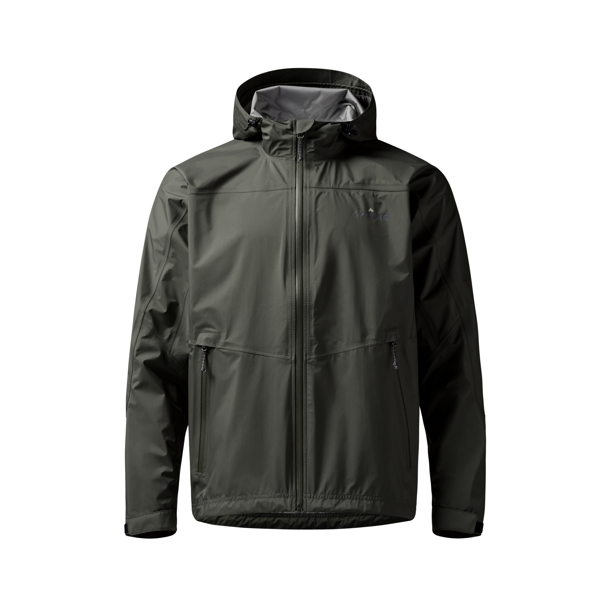Hydro-Lok Velo Rain Jacket in Cypress, front view #cypress