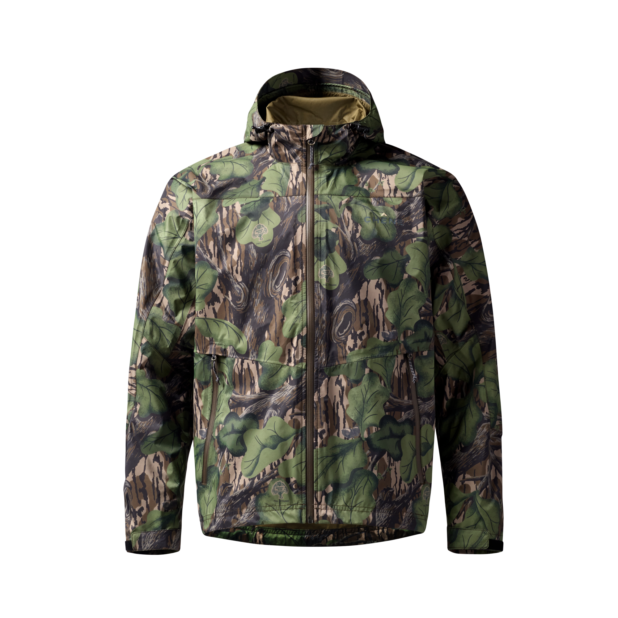 Hydro-Lok Velo Rain Jacket in Mossy Oak Full Foliage, front view #mossy_oak_full_foliage