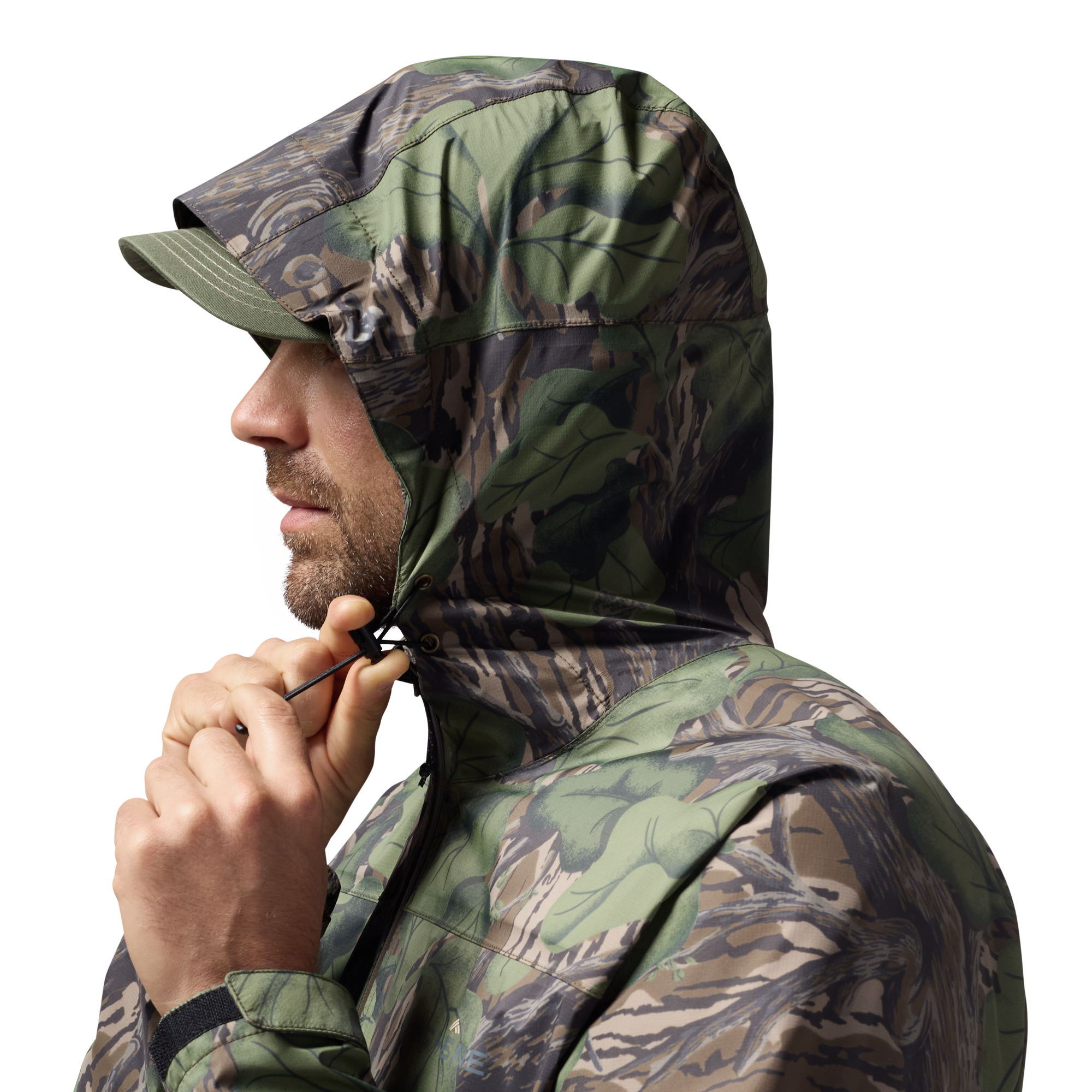 Hydro-Lok Velo Rain Jacket in Mossy Oak Full Foliage, on model #mossy_oak_full_foliage