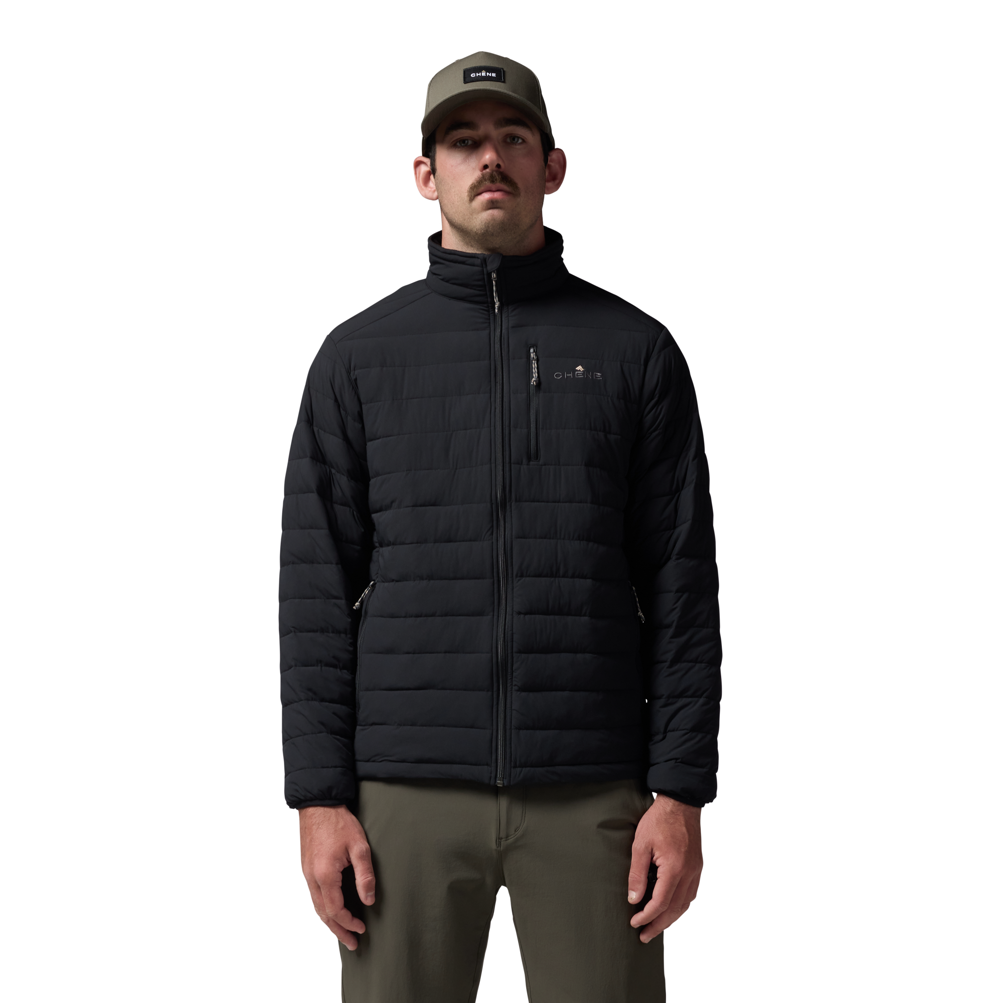 Camp Jacket in Black, on model #black