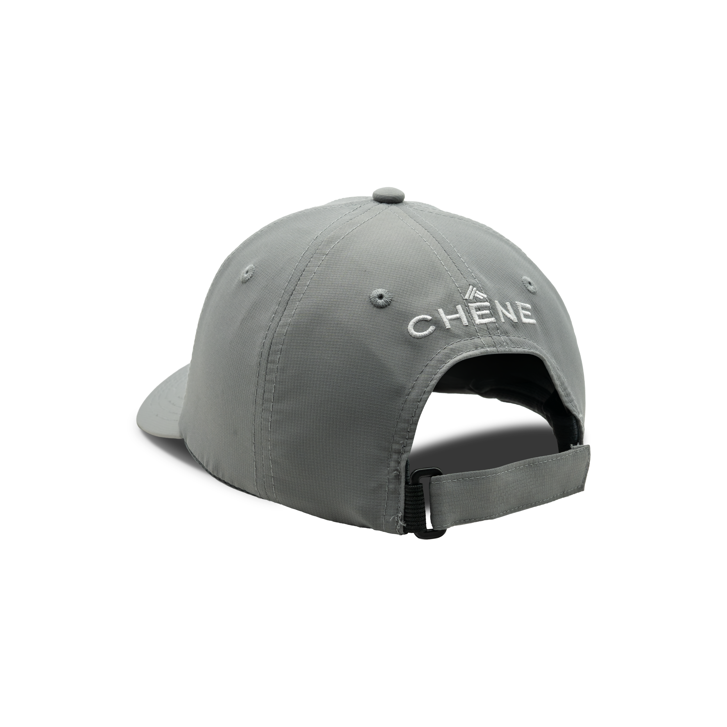 6-Panel Performance Diacritic Hat in Charcoal, back view #charcoal
