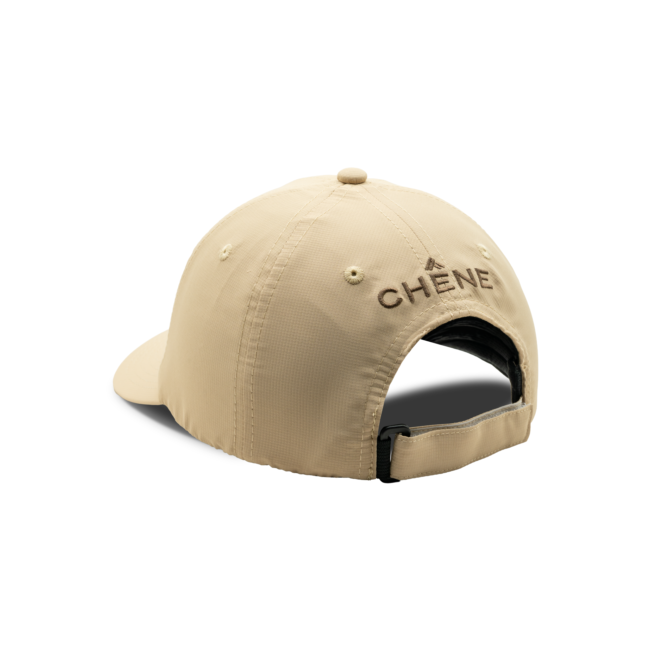 6-Panel Performance Diacritic Hat in Khaki, back view #khaki