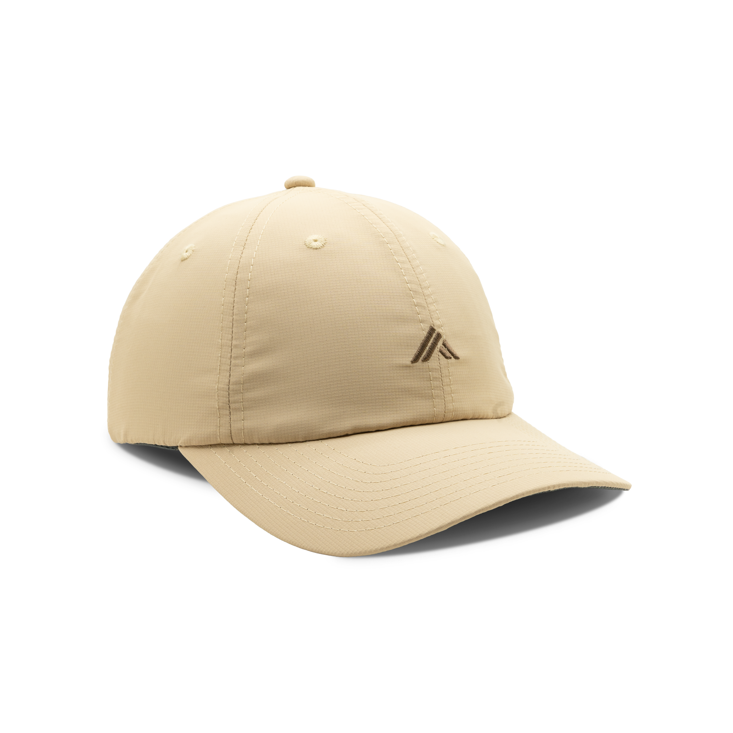 6-Panel Performance Diacritic Hat in Khaki, front view #khaki