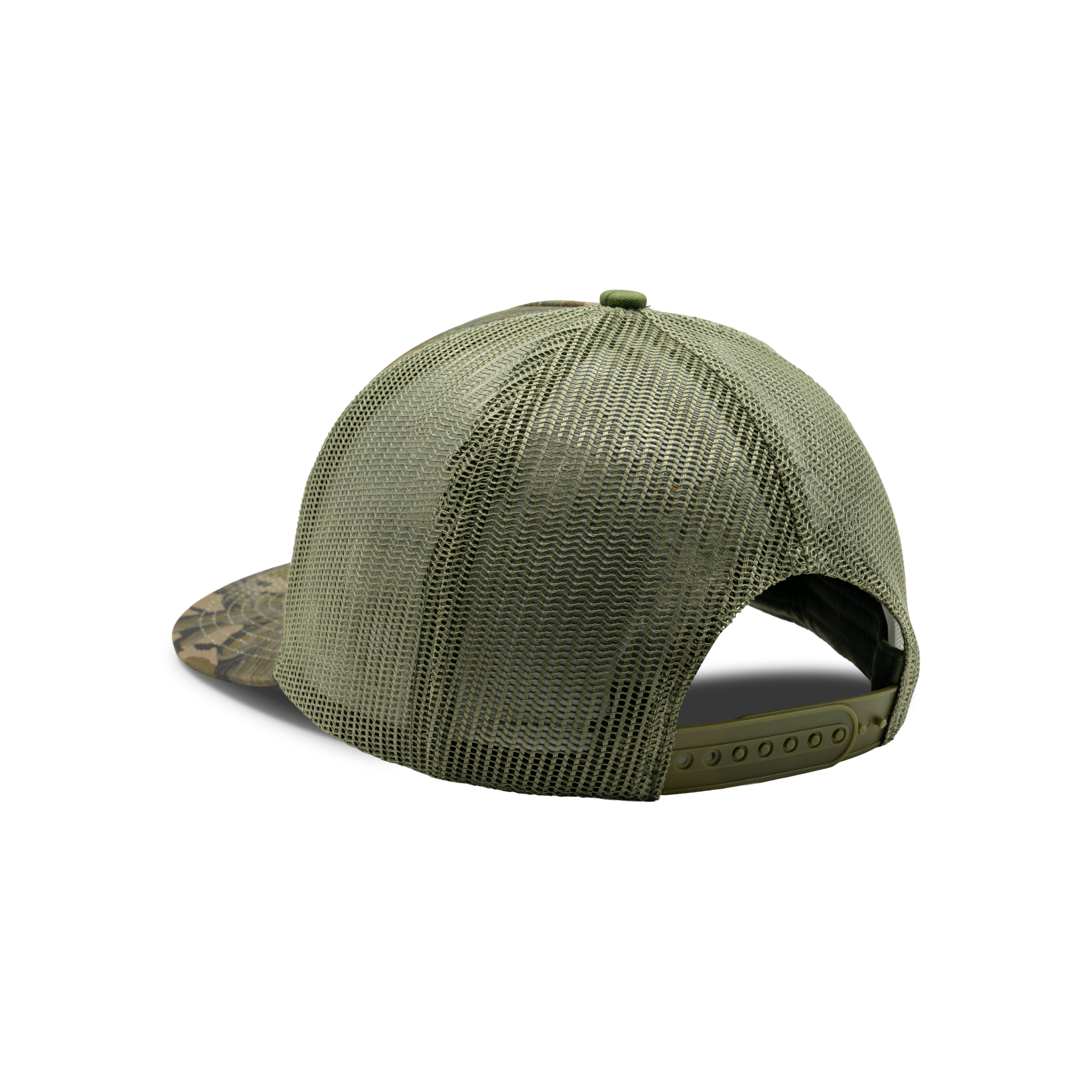 5-Panel Logo Patch Cap in Mossy Oak Full Foliage, back view #mossy_oak_full_foliage