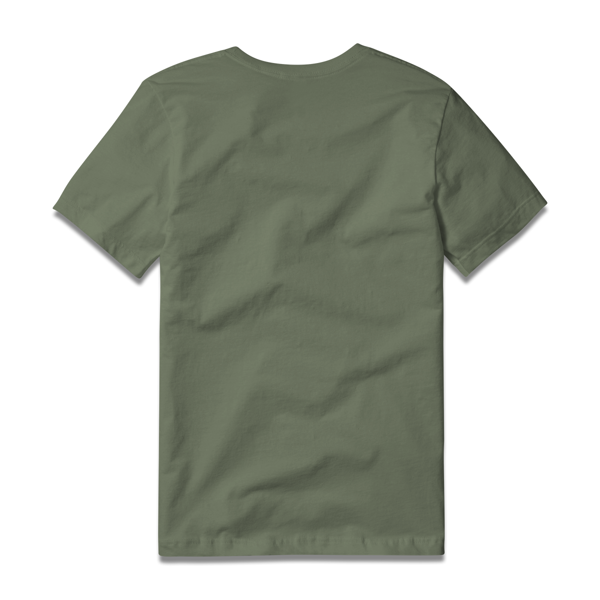Logo Tee S/S in Moss, back view #moss