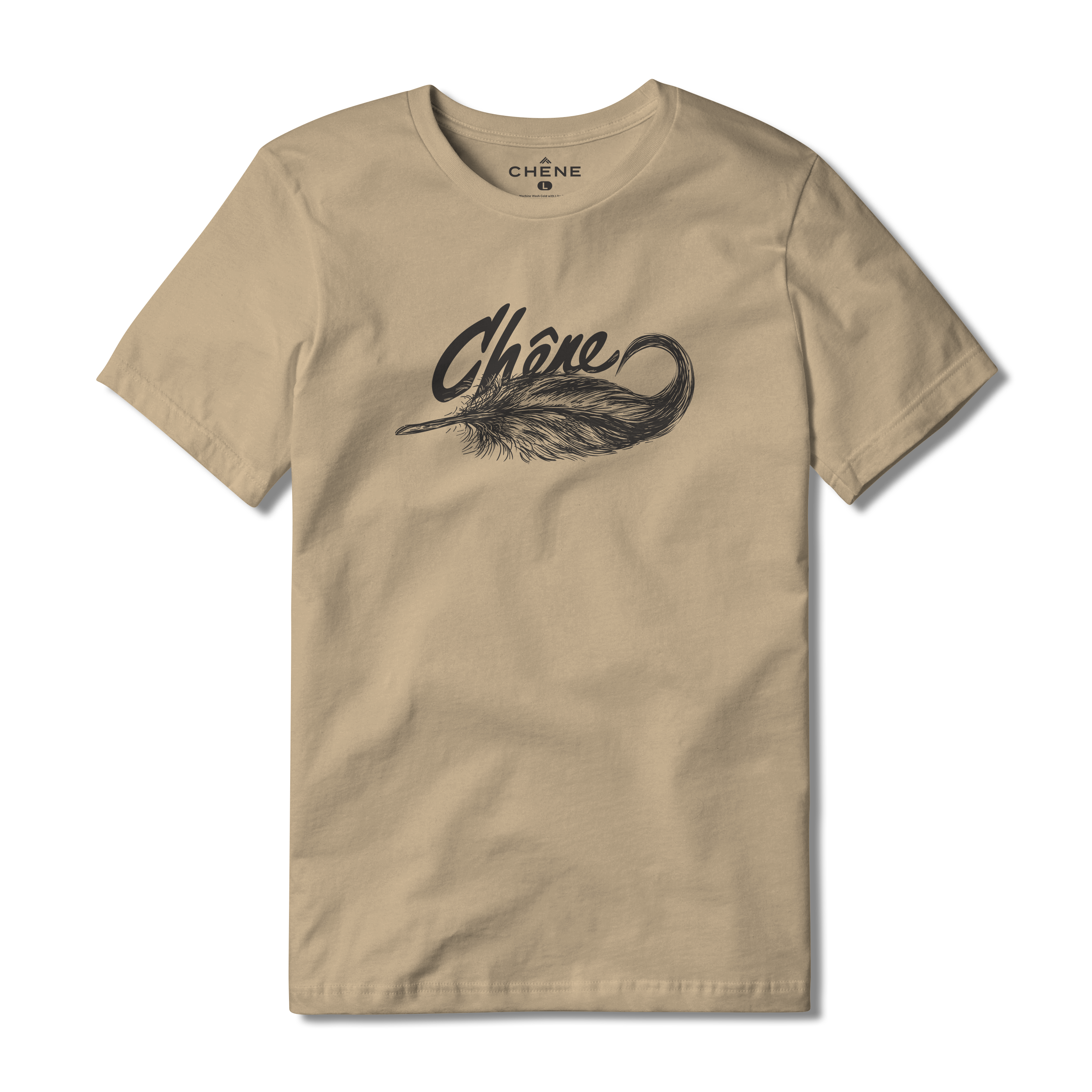 Mallard Curl Tee S/S in Latte, front view #latte