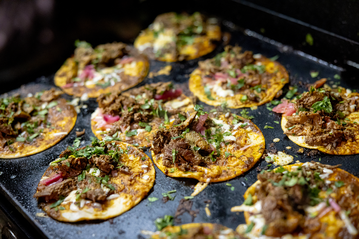 food on a pan