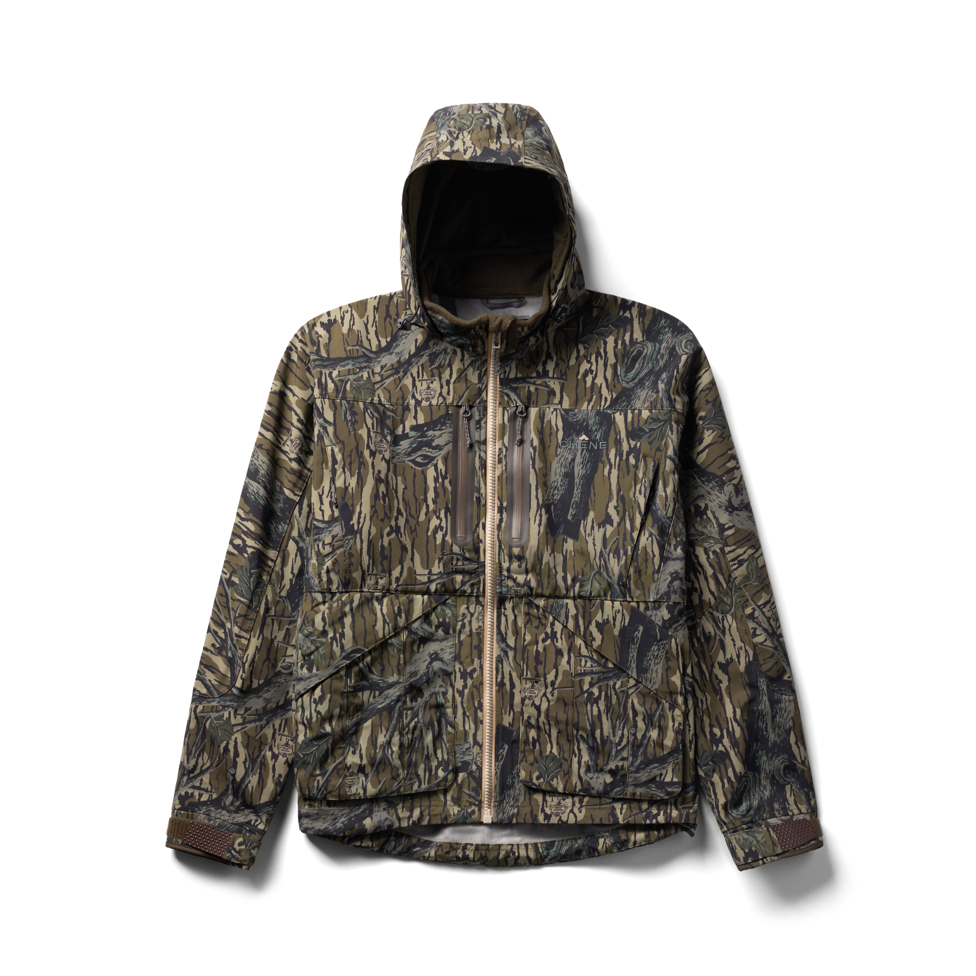 Hydro-Lok Shell Jacket in Mossy Oak Original Treestand, flat lay #mossy_oak_original_treestand