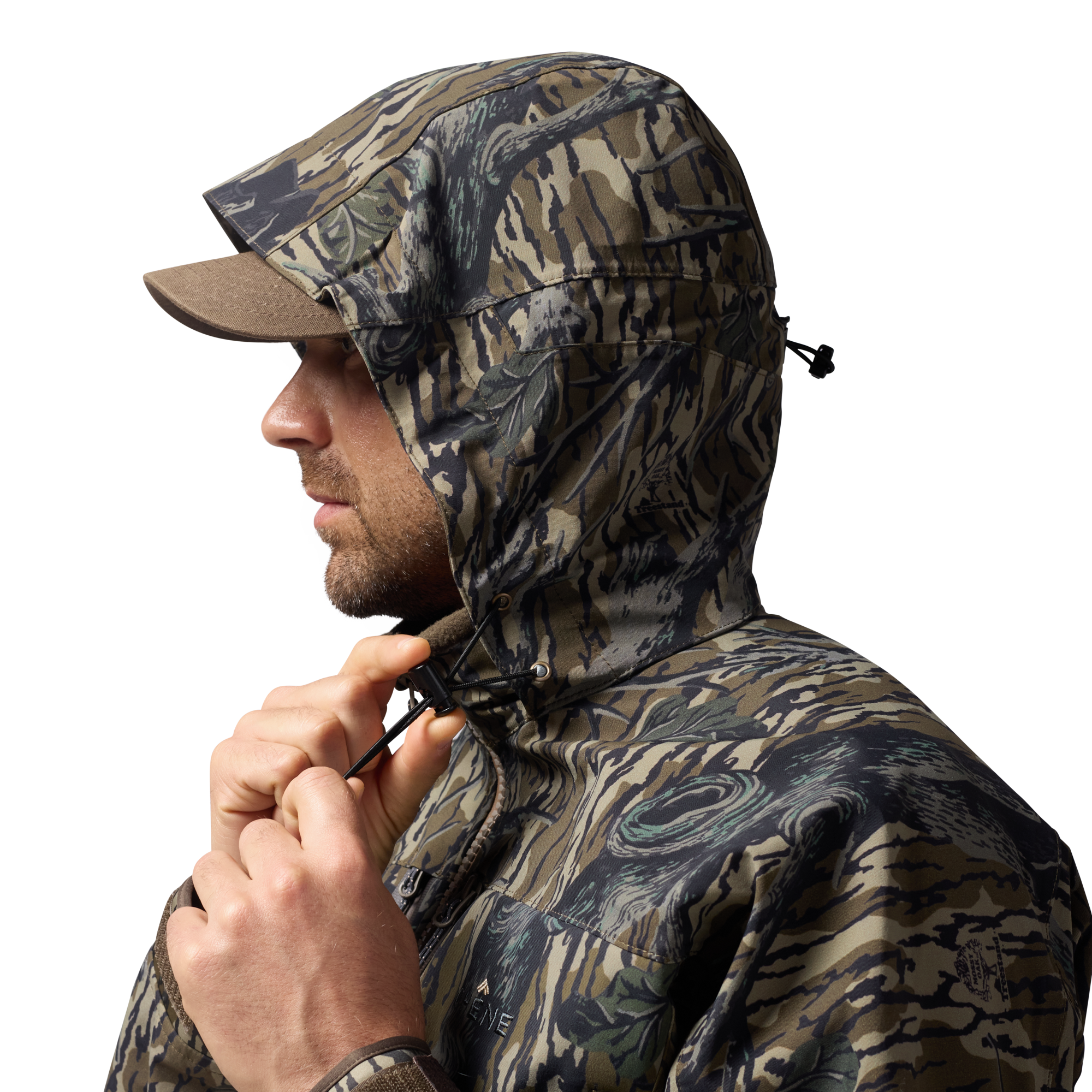 Hydro-Lok Shell Jacket in Mossy Oak Original Treestand, on model #mossy_oak_original_treestand