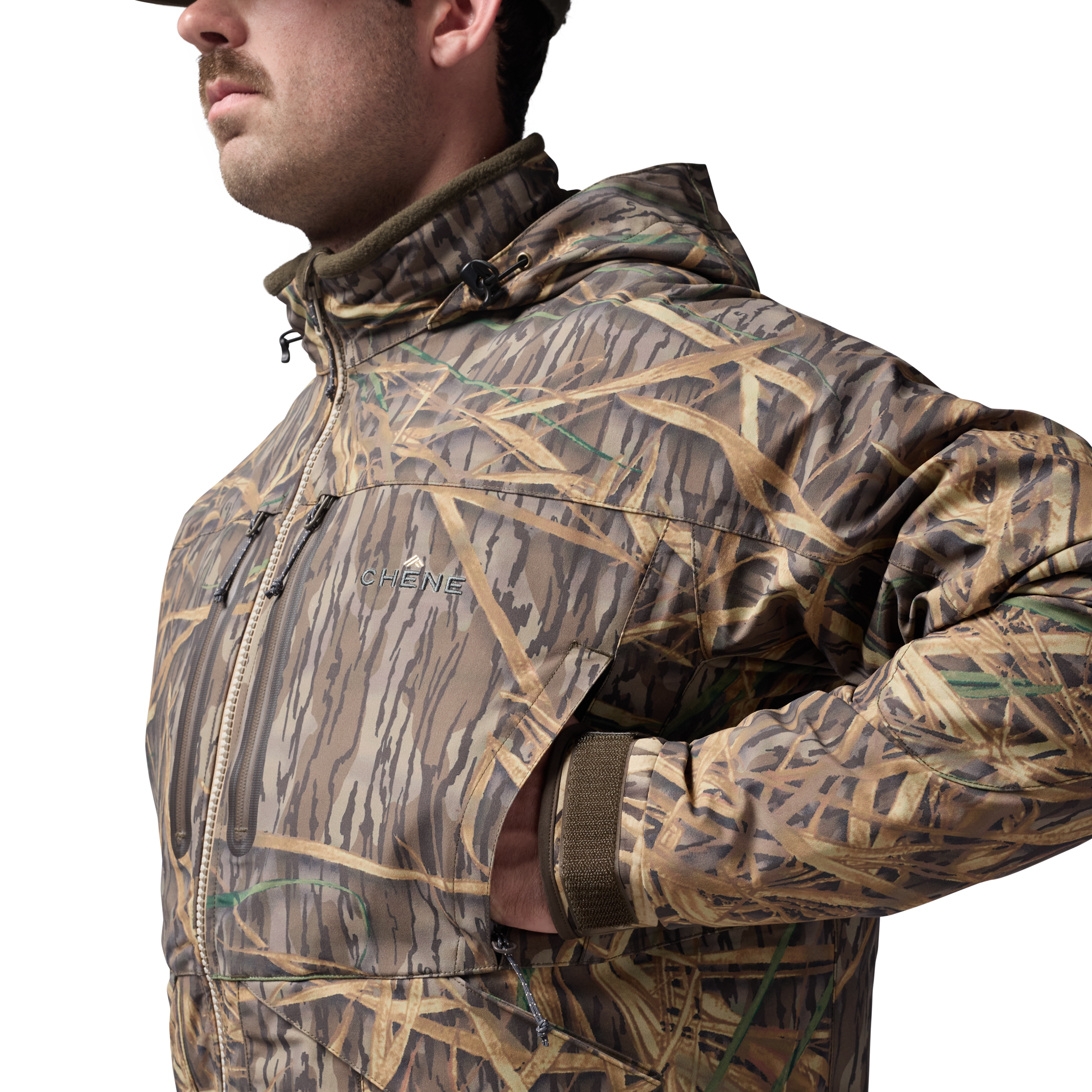 Hydro-Lok Insulated Jacket in Mossy Oak Original Shadow Grass, on model #mossy_oak_original_shadow_grass