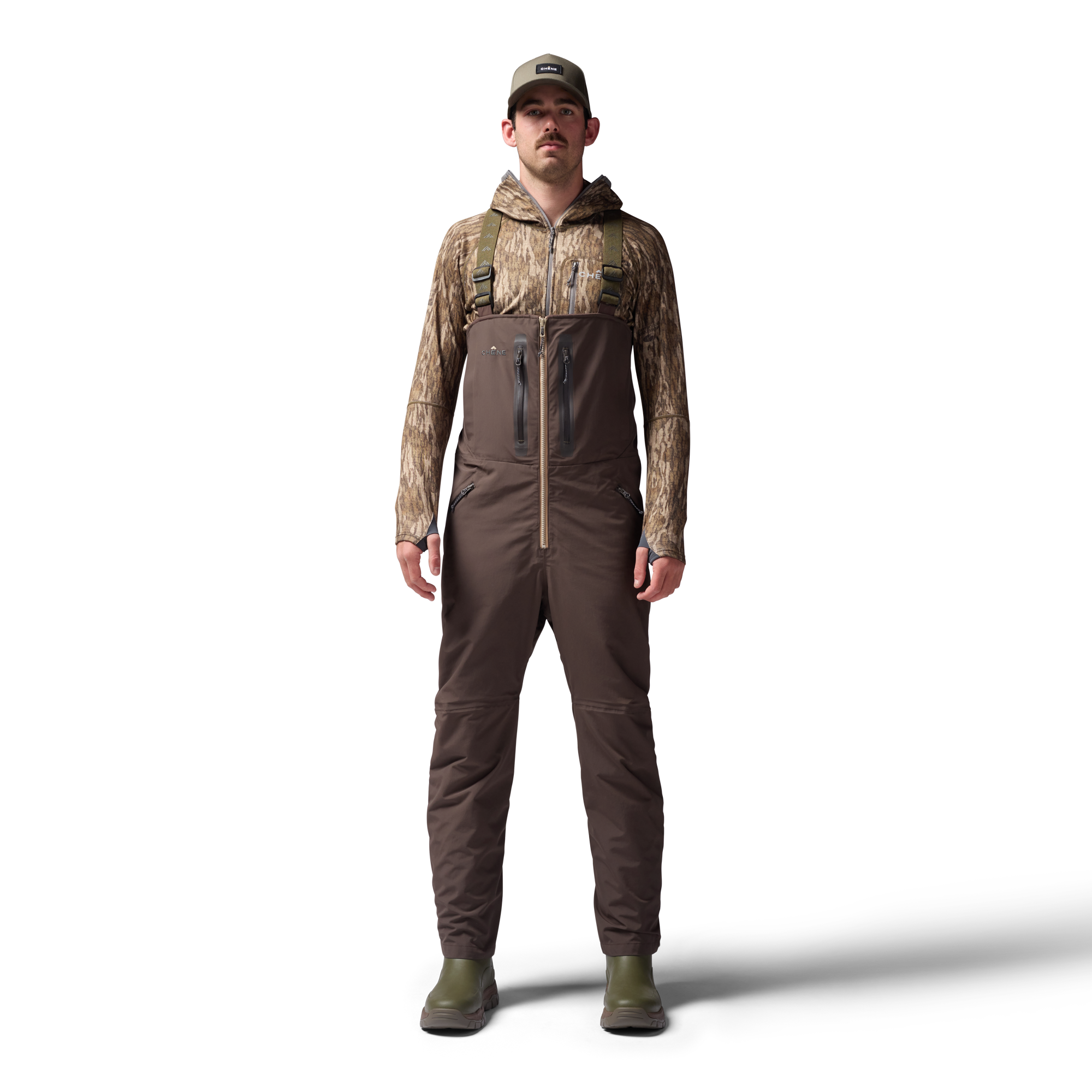 Hydro-Lok Field Bib in Brown, on model #brown