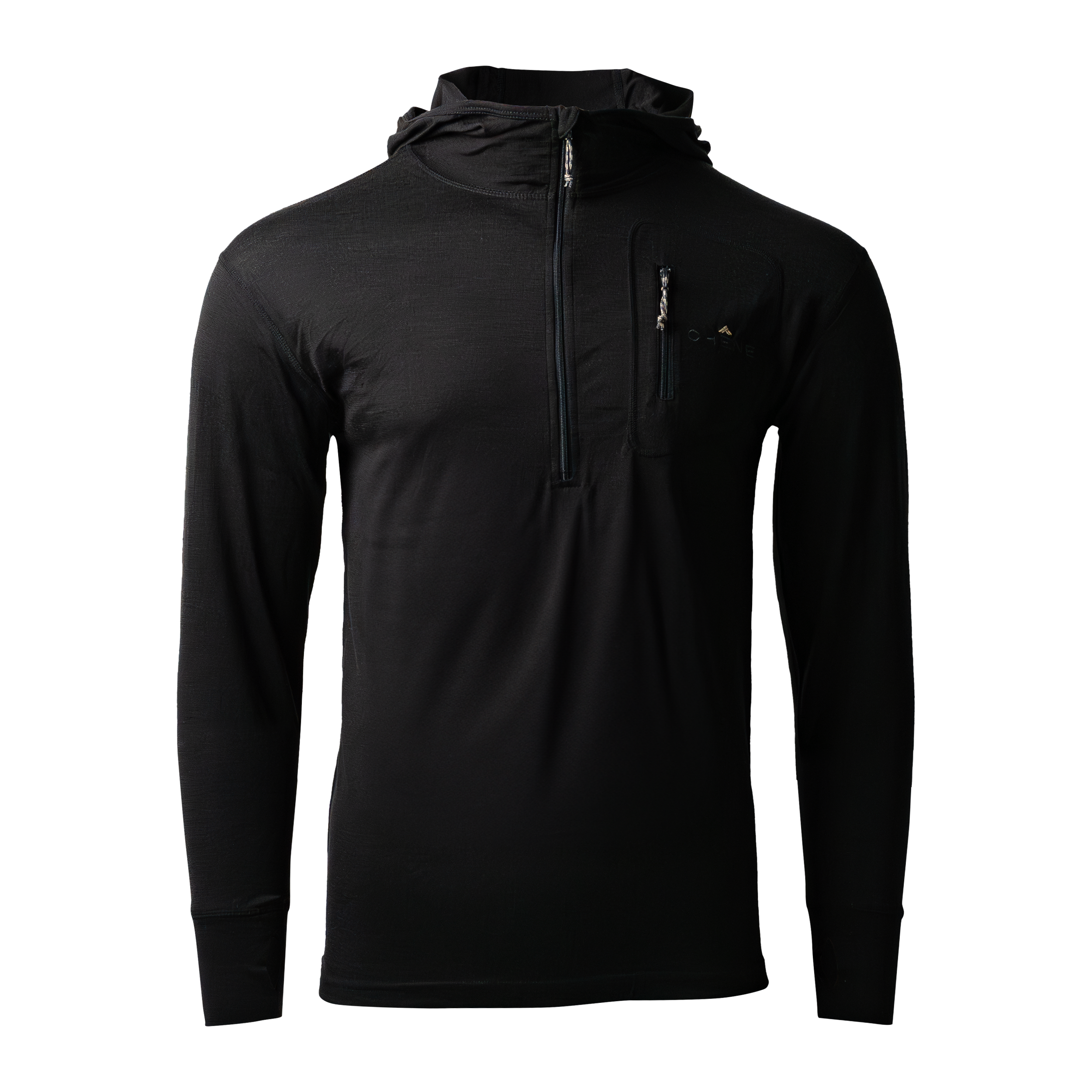 Merino Half Zip with Hood